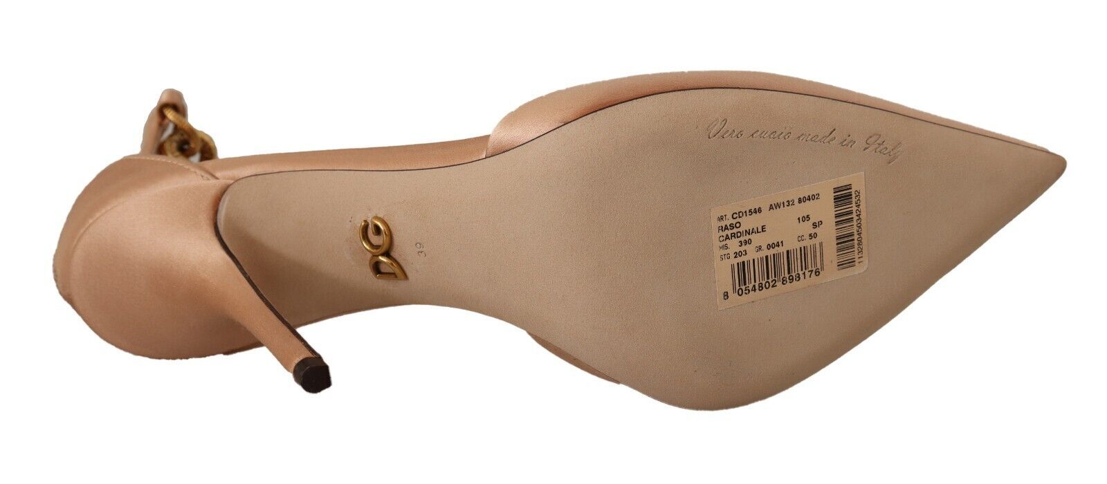 Dolce & Gabbana Beige Ankle Chain Strap High Heels Pumps Shoes LUNESCAPE