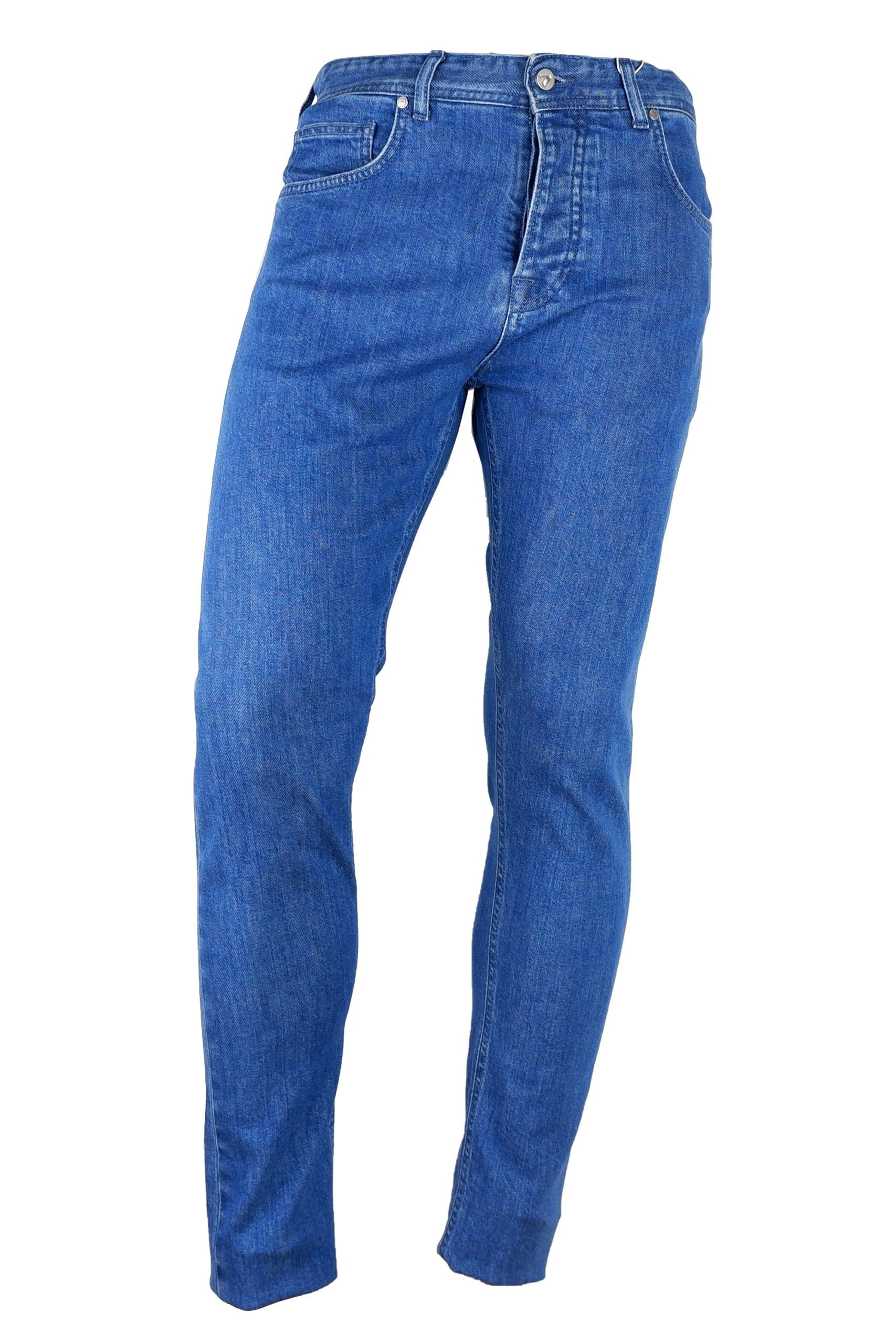 Aquascutum Light Blue Cotton Men Jeans LUNESCAPE