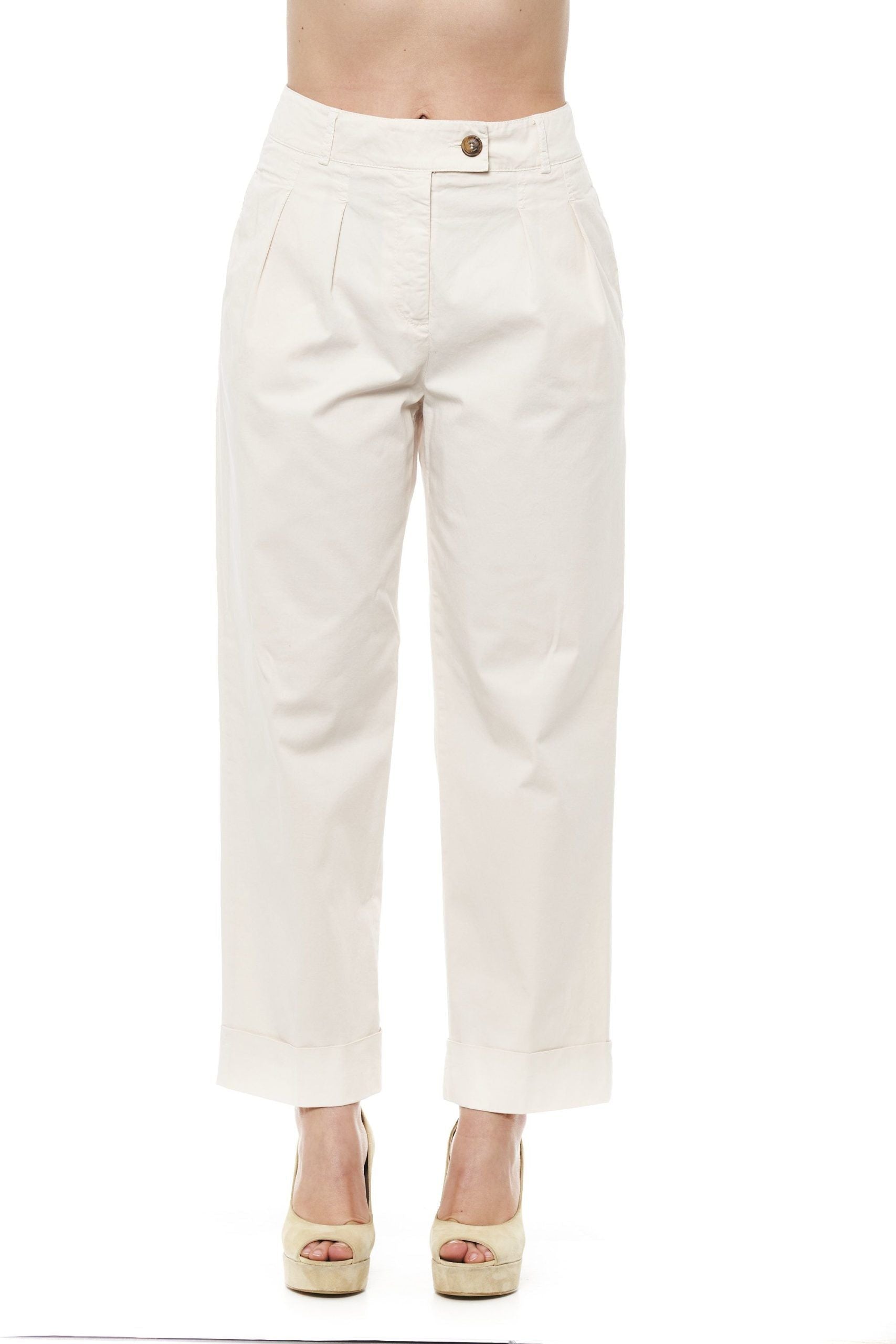 Peserico Beige Wide Palazzo Pants LUNESCAPE