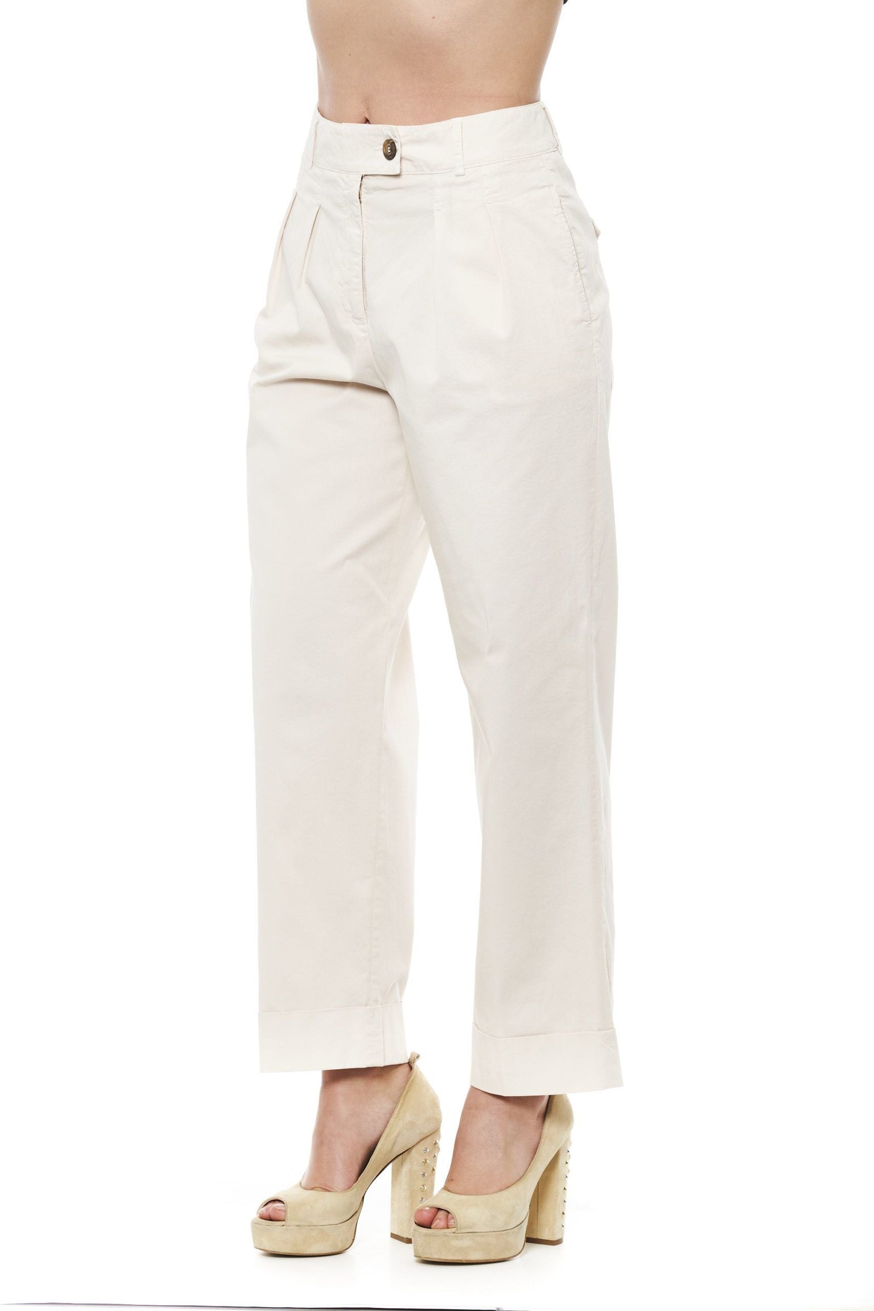Peserico Beige Wide Palazzo Pants LUNESCAPE