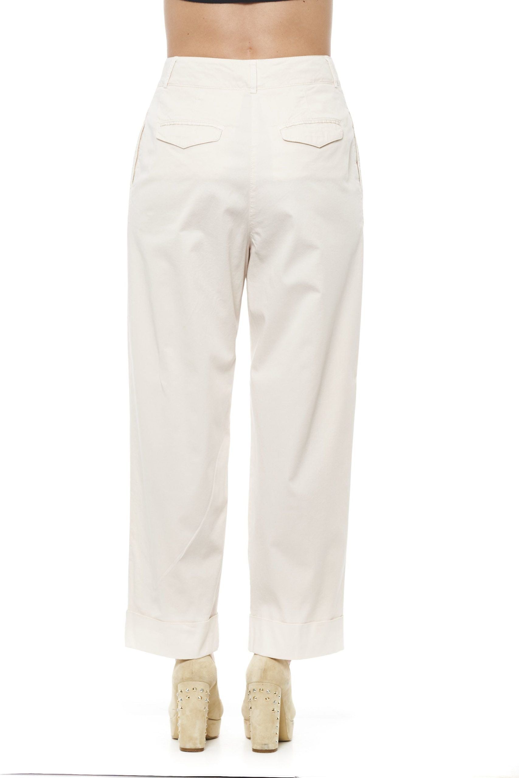 Peserico Beige Wide Palazzo Pants LUNESCAPE