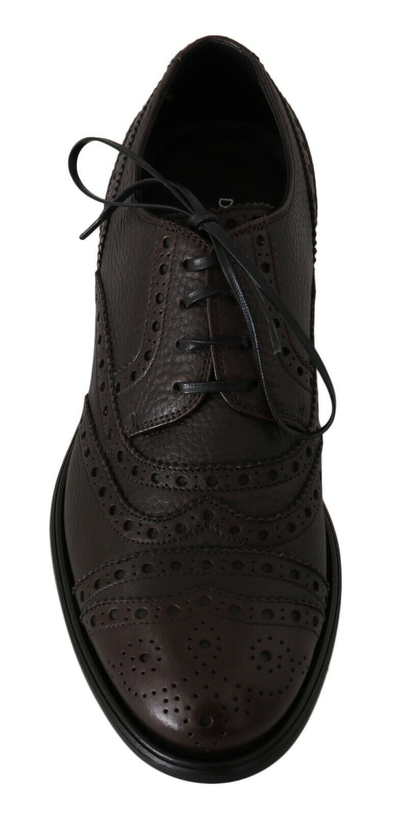 Dolce & Gabbana Brown Leather Wingtip Derby Formal Shoes LUNESCAPE