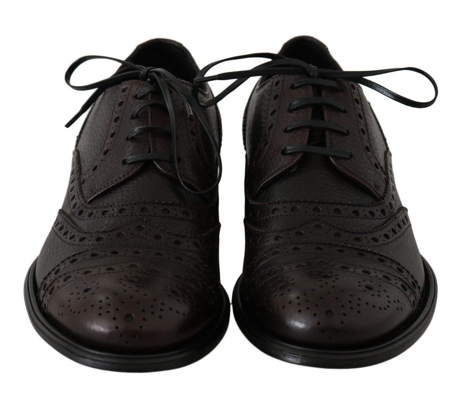 Dolce & Gabbana Brown Leather Wingtip Derby Formal Shoes LUNESCAPE