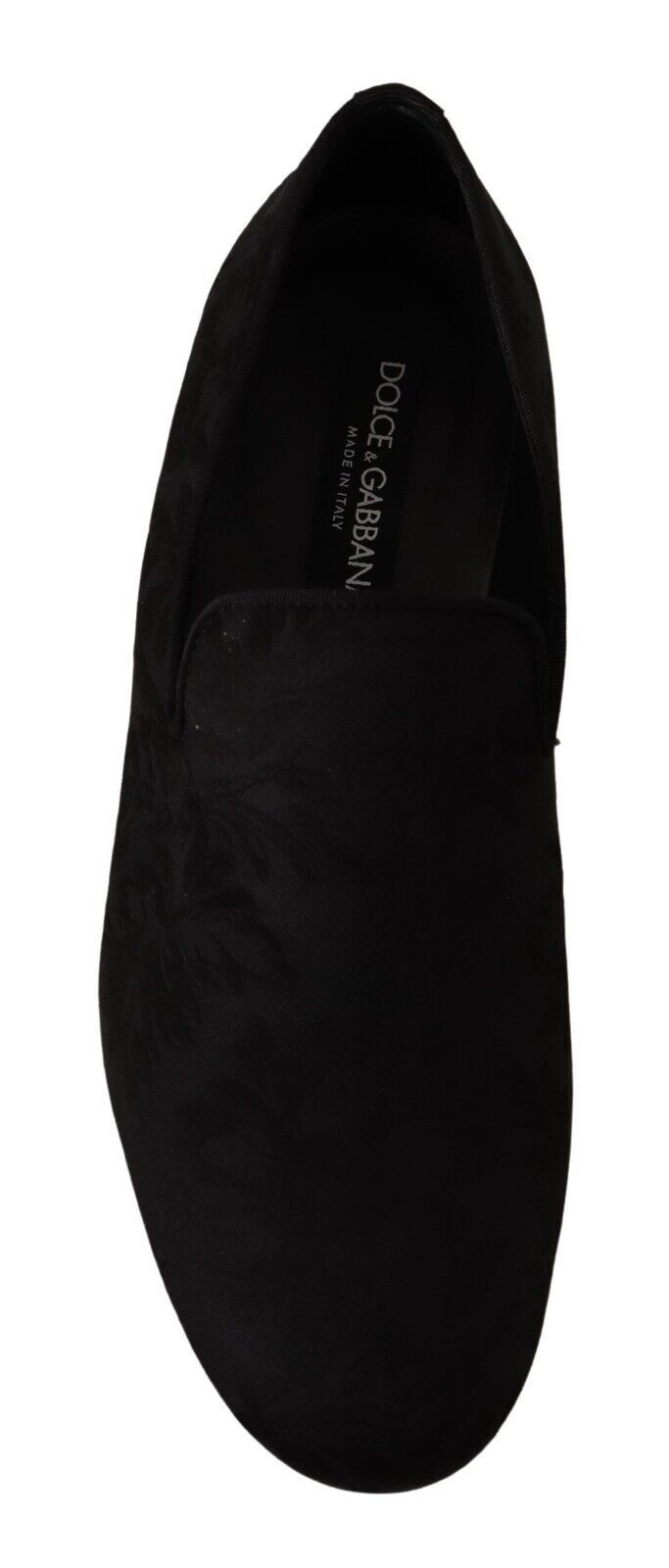 Dolce & Gabbana Black Jacquard Slippers Flats Loafers Shoes LUNESCAPE