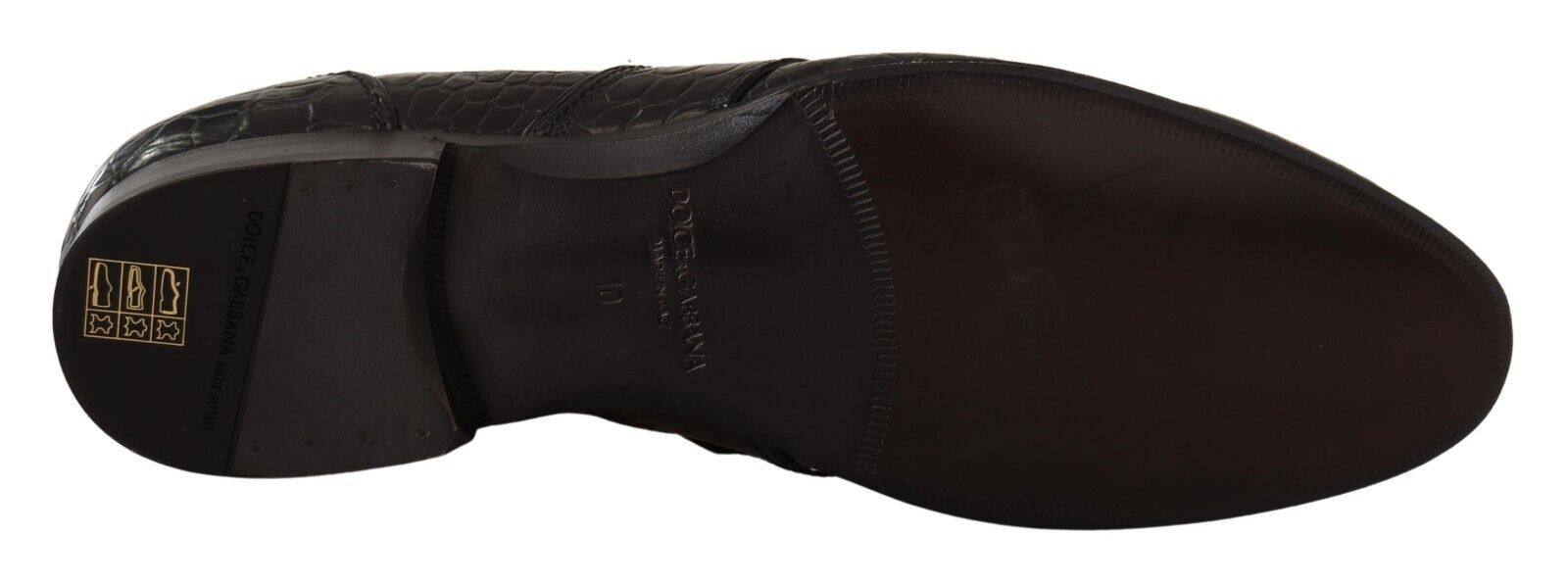 Dolce & Gabbana Black Crocodile Leather Slip On Moccasin Shoes LUNESCAPE