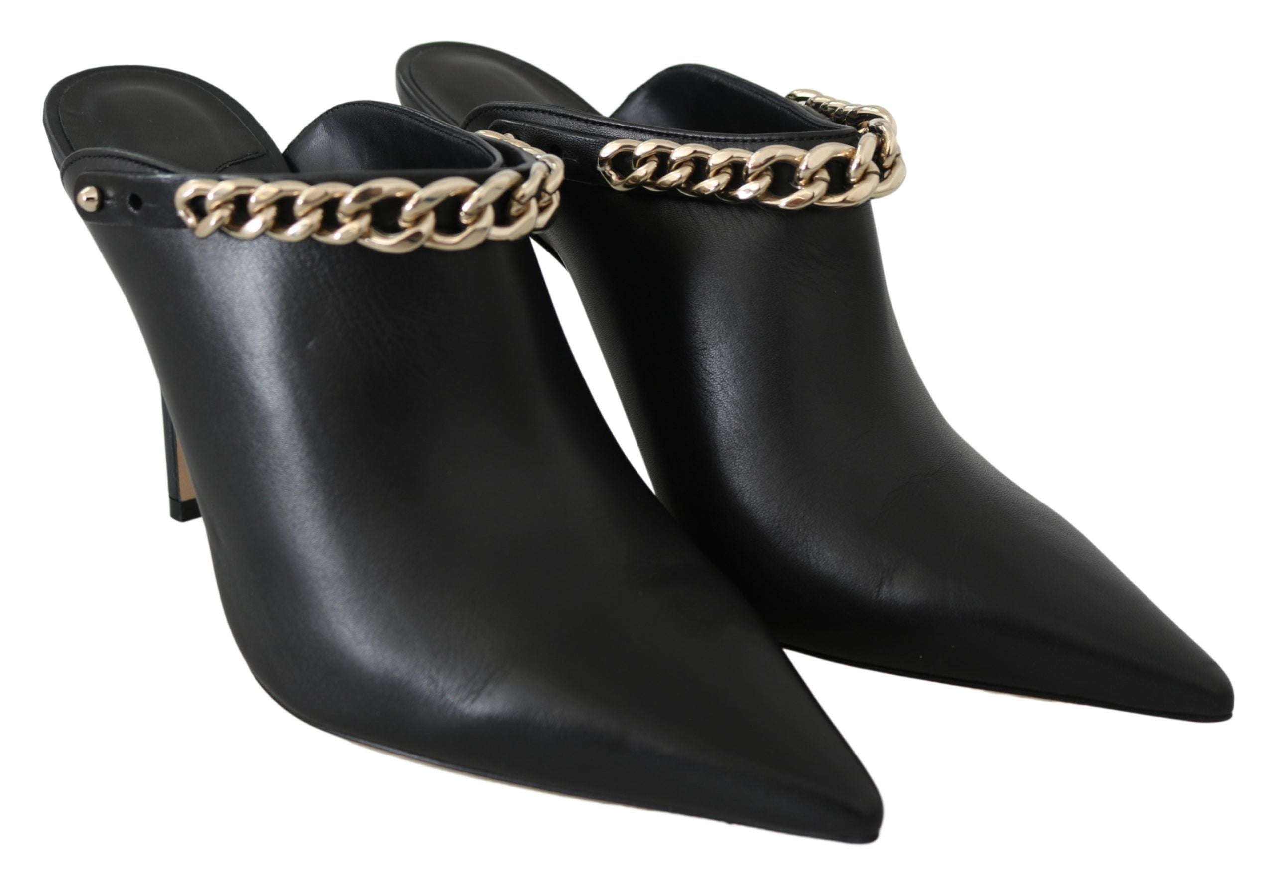 Jimmy Choo Elegant Black Gold Leather Pumps LUNESCAPE