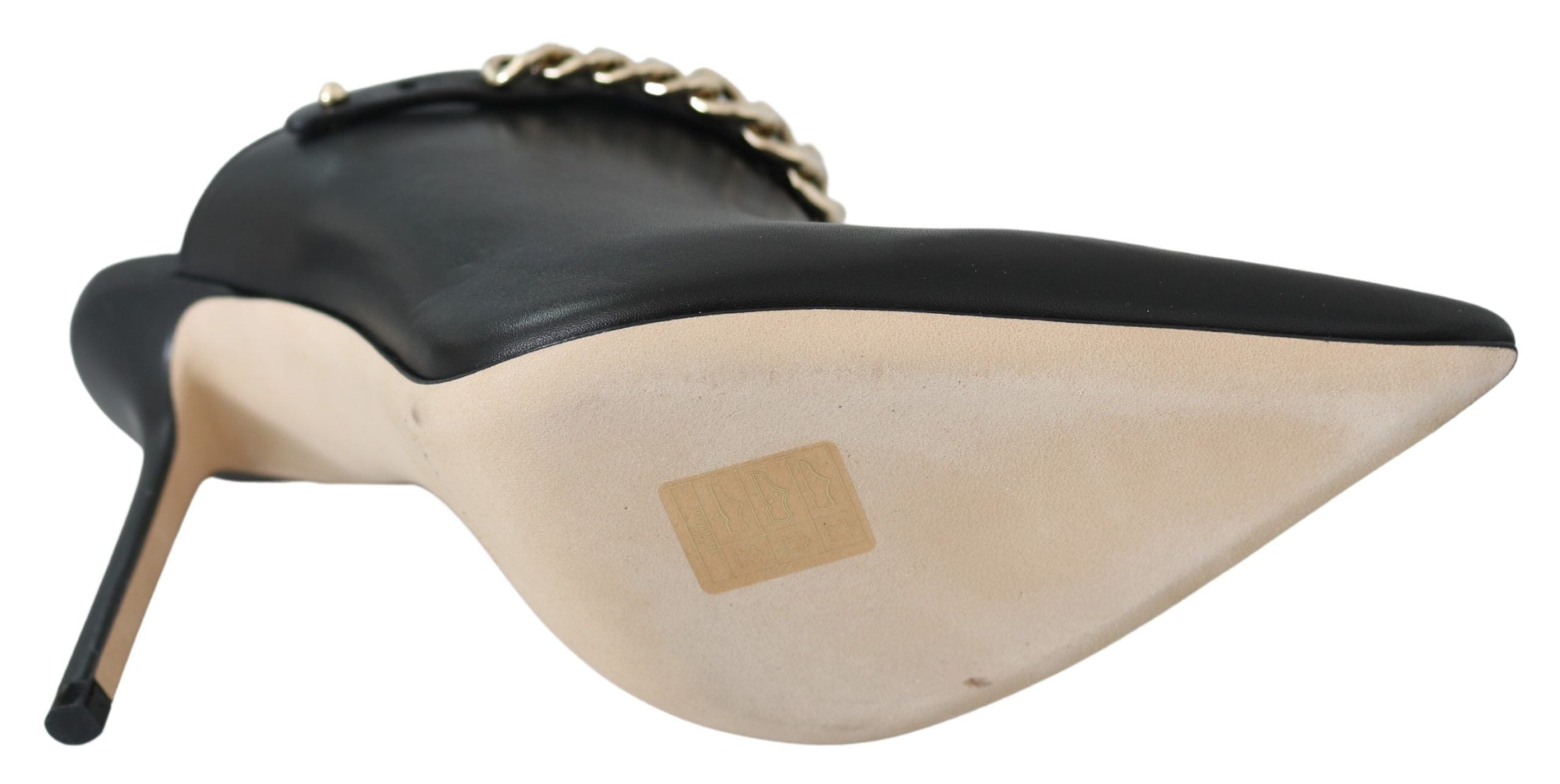 Jimmy Choo Elegant Black Gold Leather Pumps LUNESCAPE