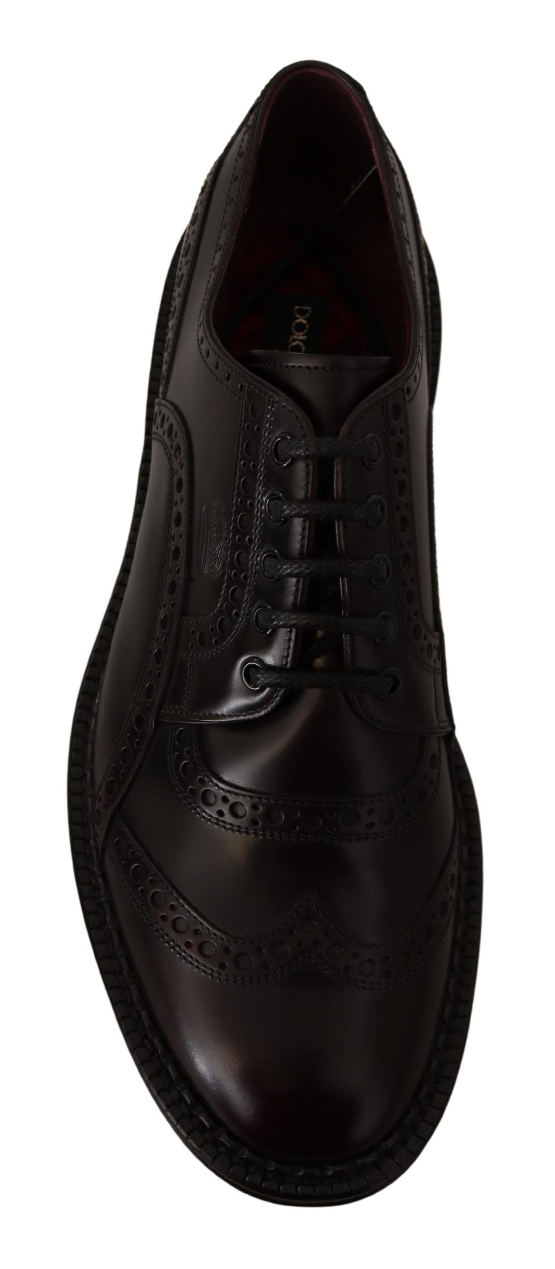 Dolce & Gabbana Purple Leather Oxford Wingtip Formal Shoes LUNESCAPE
