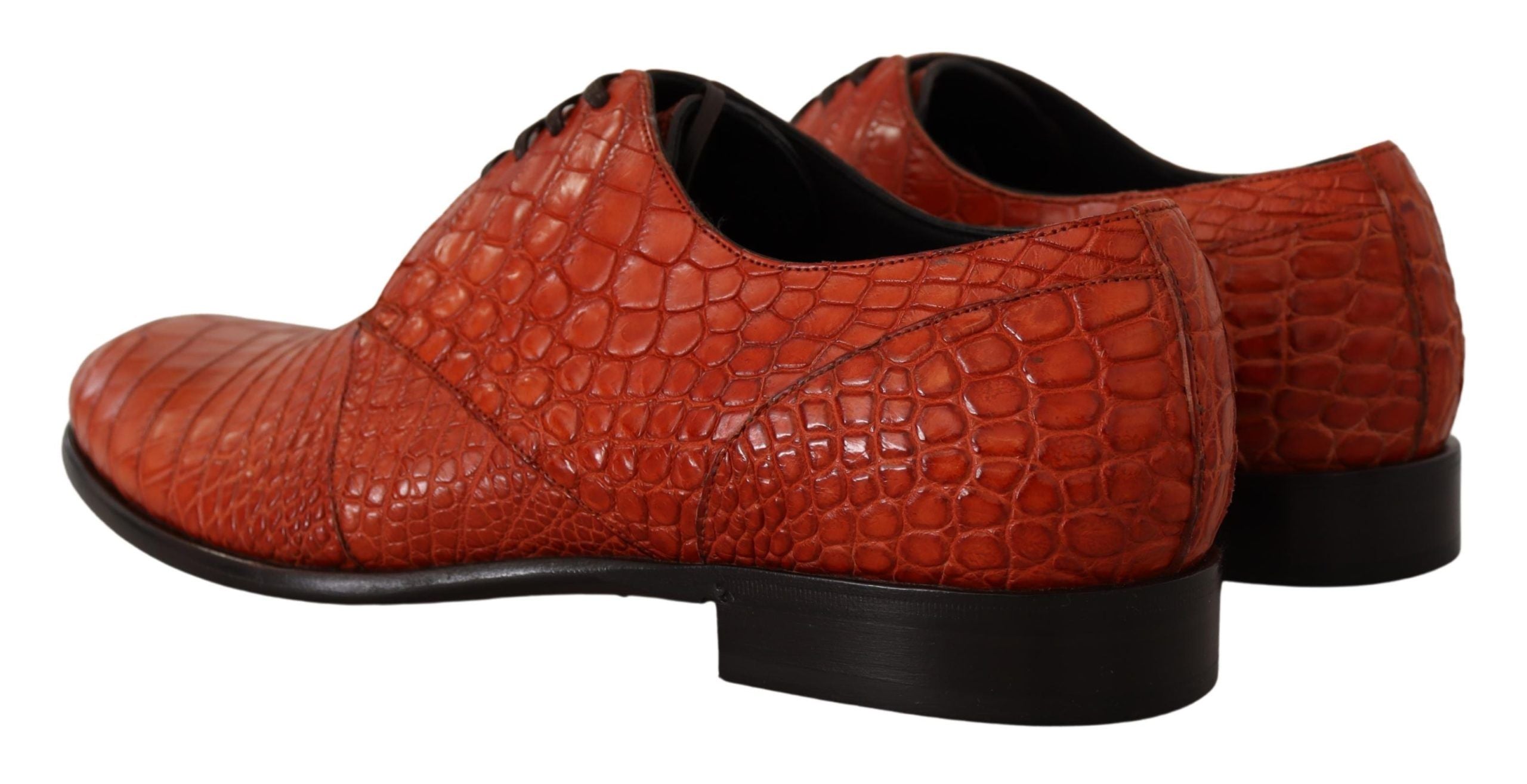Dolce & Gabbana Orange Exotic Leather Dress Derby Shoes LUNESCAPE
