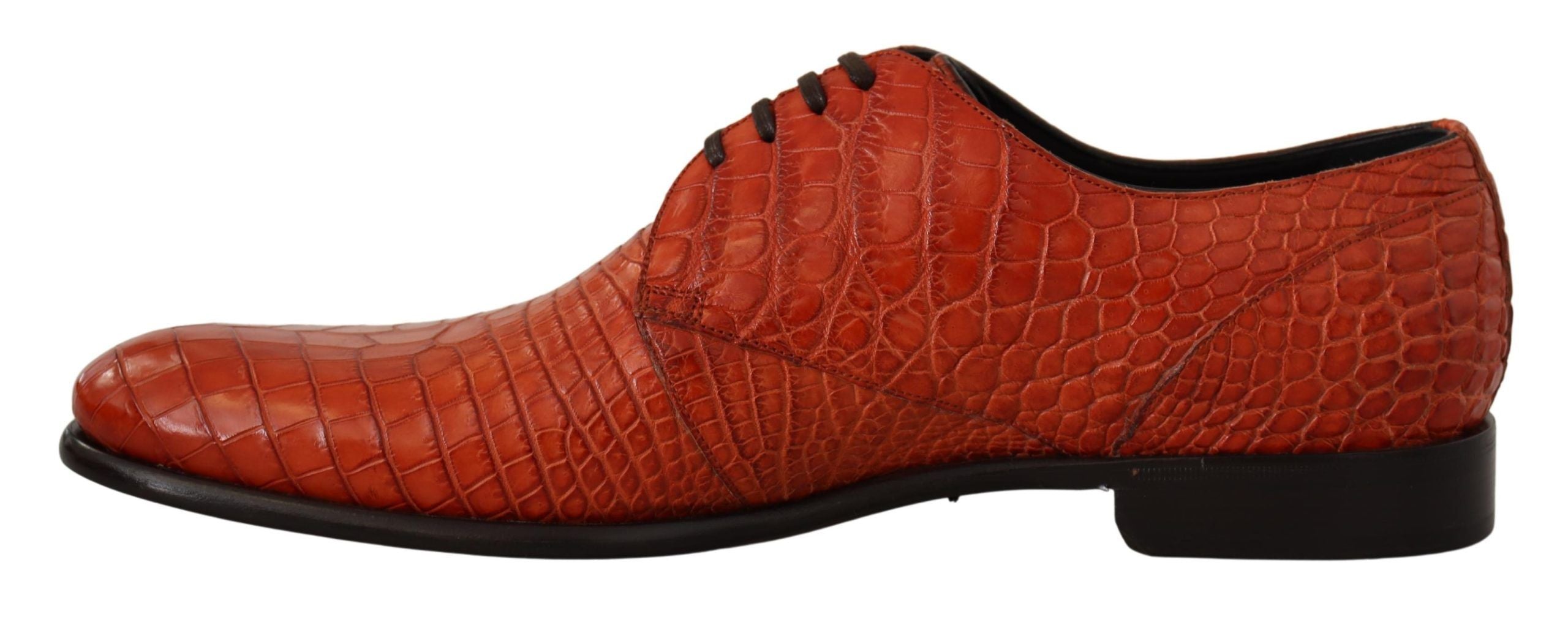Dolce & Gabbana Orange Exotic Leather Dress Derby Shoes LUNESCAPE