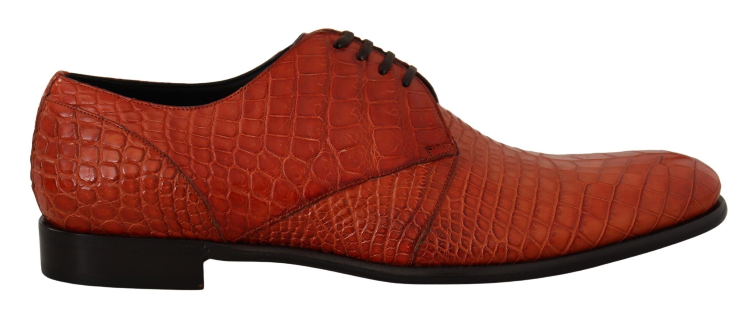 Dolce & Gabbana Orange Exotic Leather Dress Derby Shoes LUNESCAPE