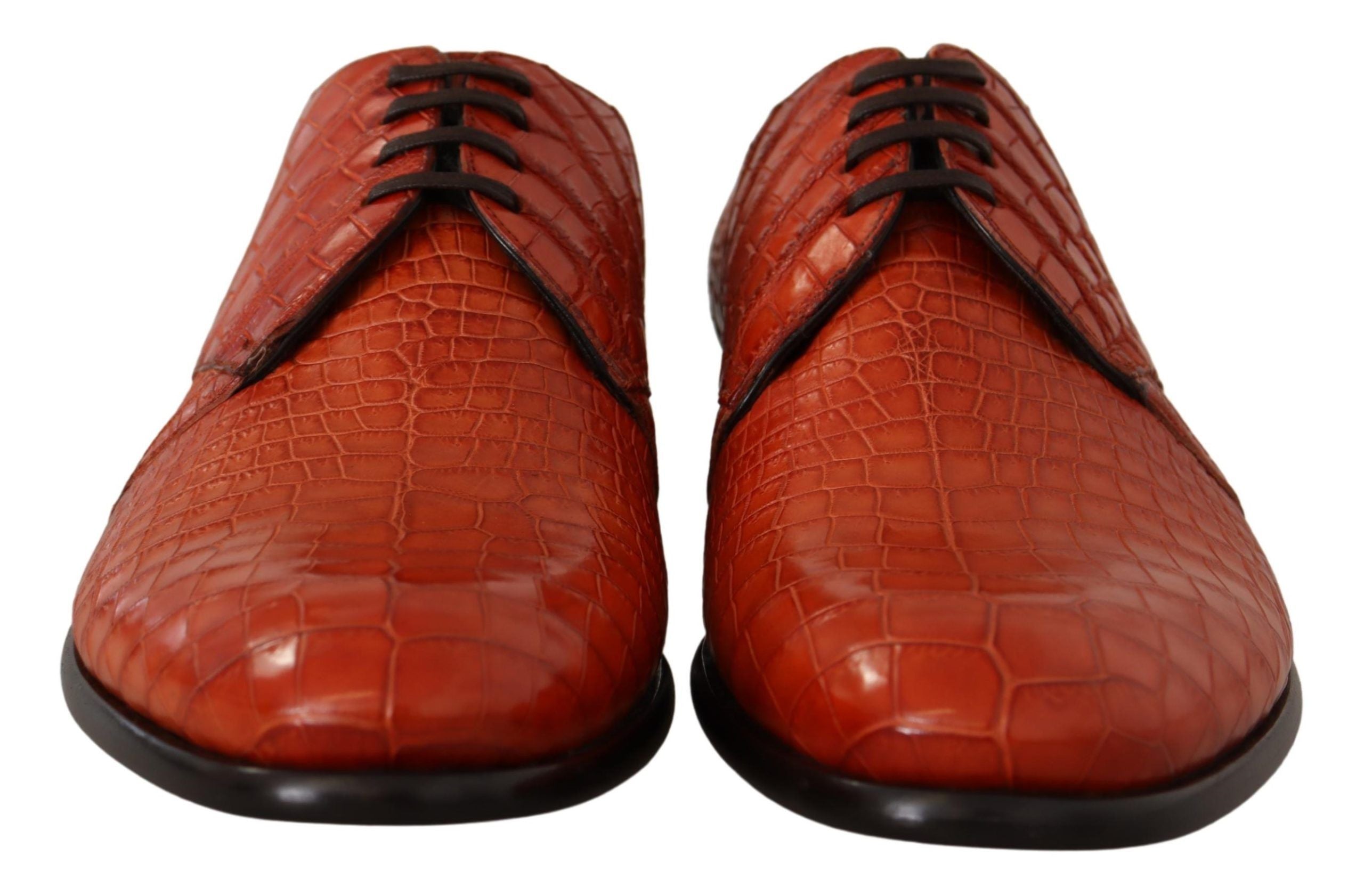 Dolce & Gabbana Orange Exotic Leather Dress Derby Shoes LUNESCAPE