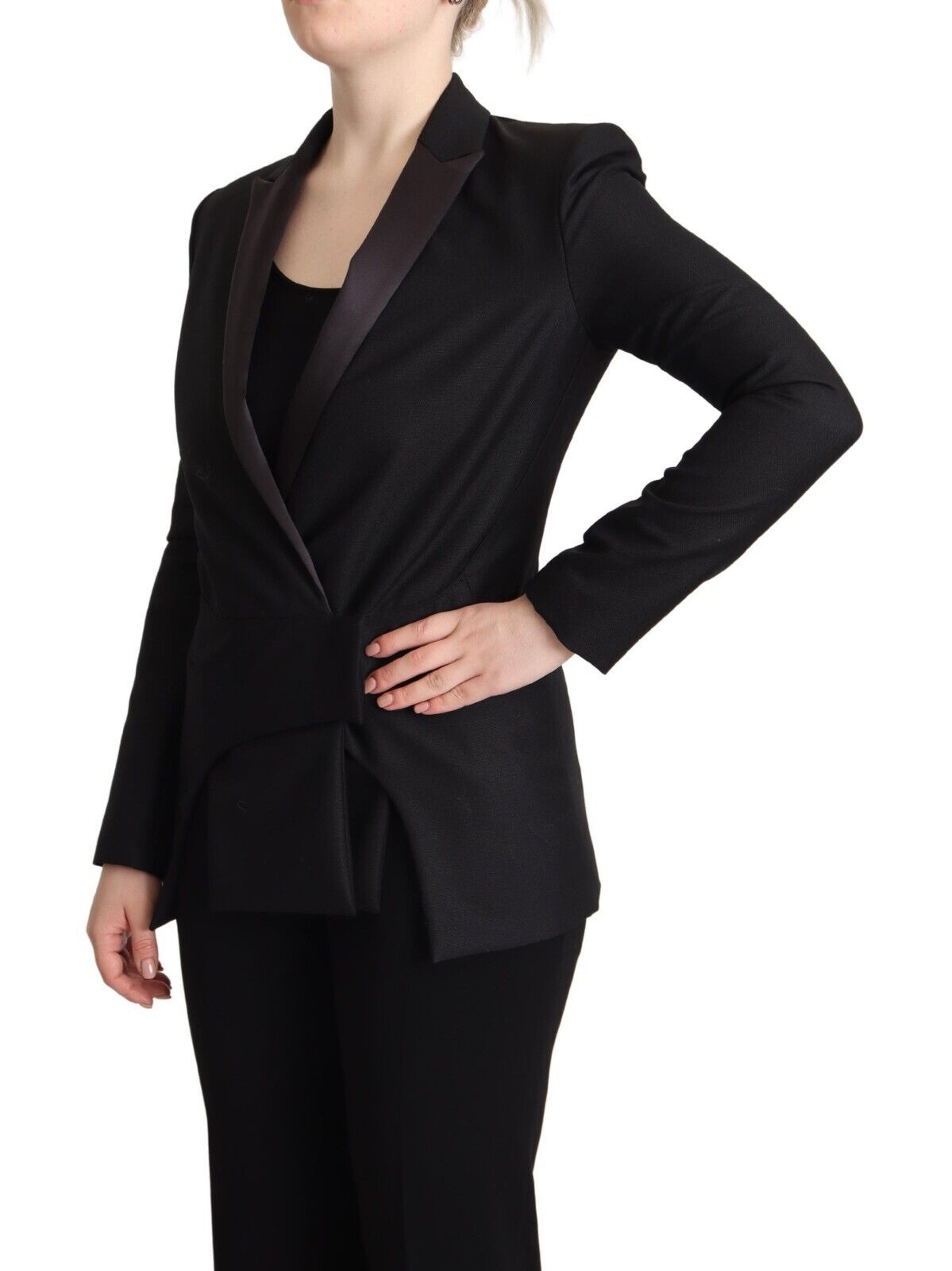 Costume National Black Long Sleeves Double Breasted Jacket LUNESCAPE