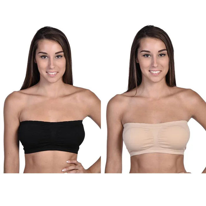 2-Pack Bandeaus - Black and Nude LUNESCAPE
