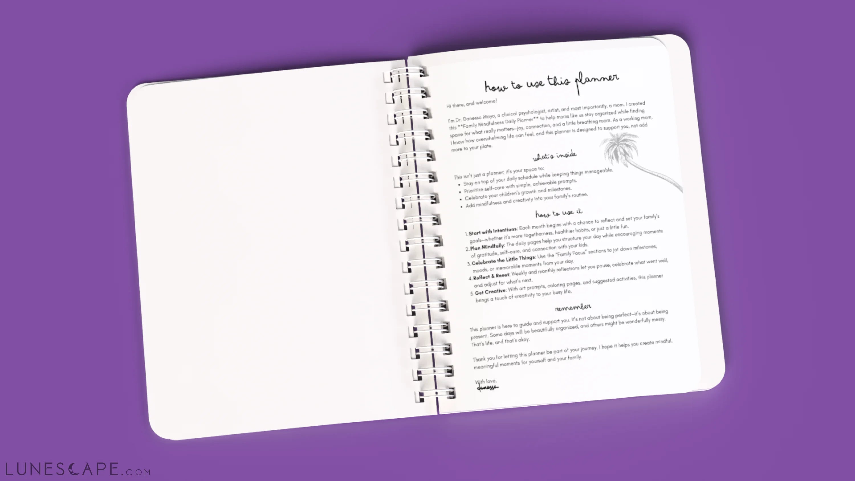 2025 Family Mindfulness Daily Planner LUNESCAPE