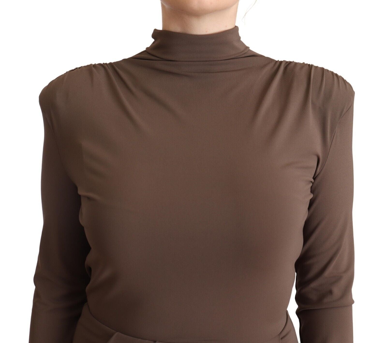 Patrizia Pepe Elegant Long Sleeve Mini Dress with Open Back LUNESCAPE