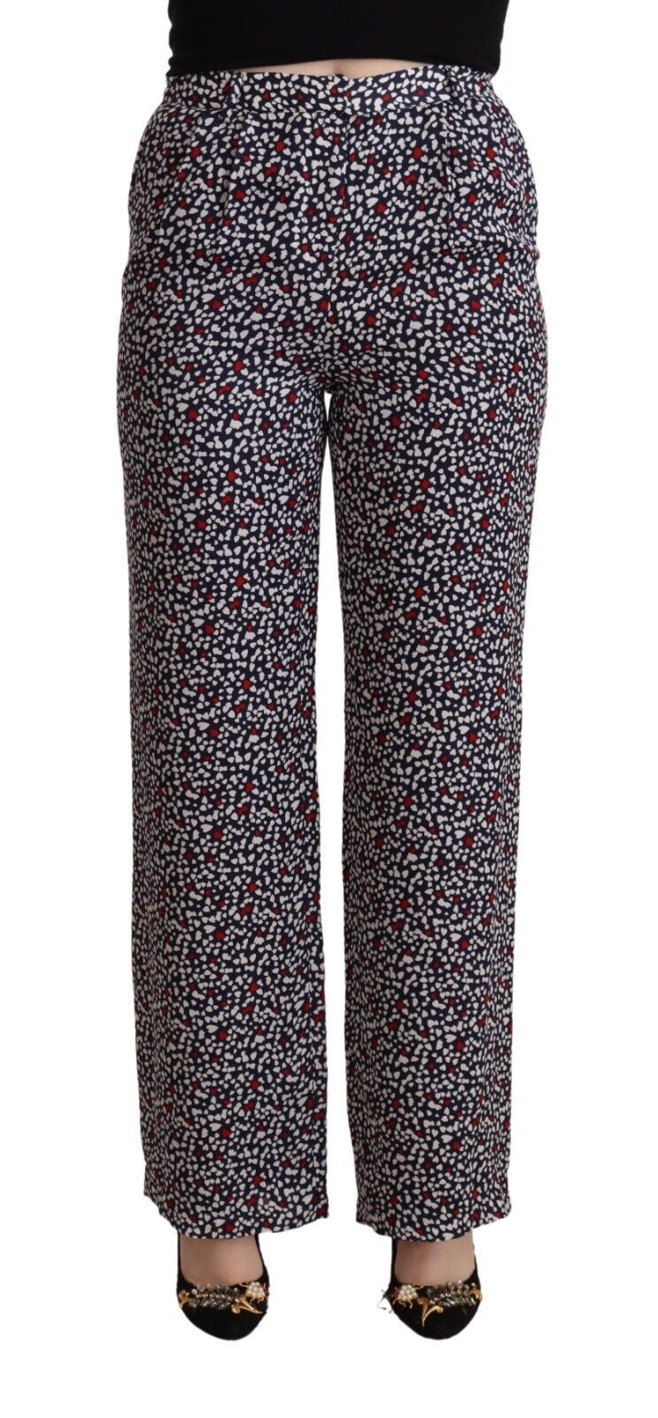 Michael Kors Black High Waist Printed Straight Pants LUNESCAPE