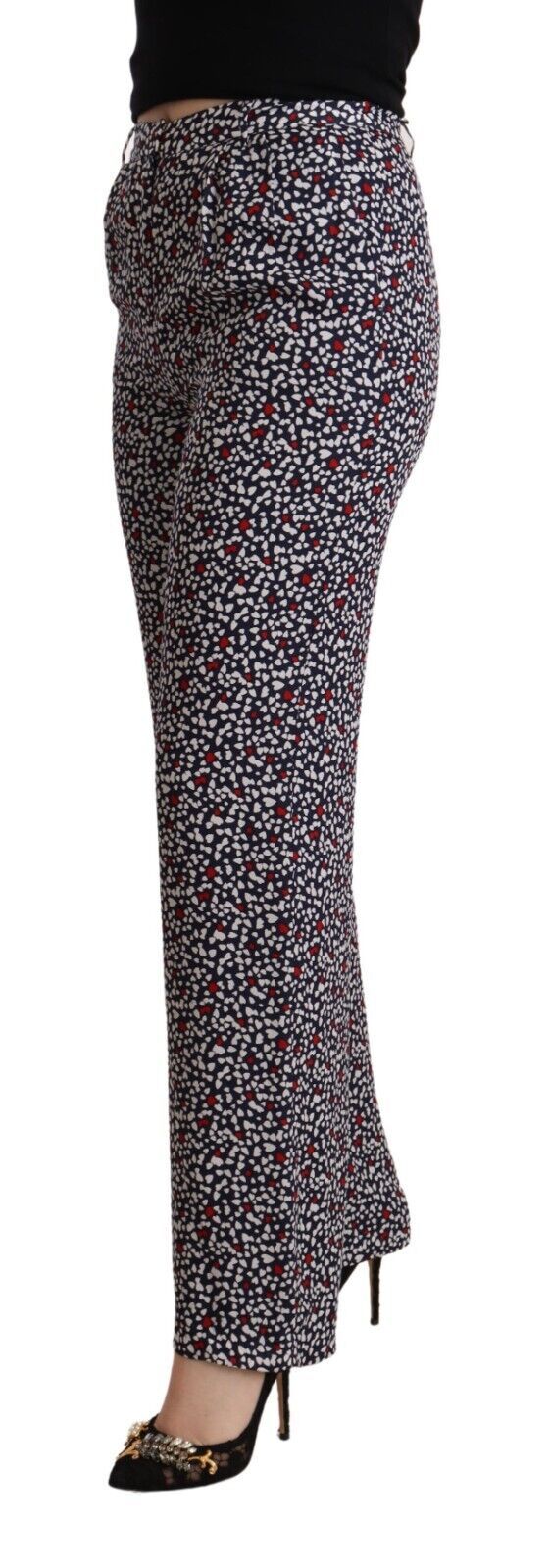 Michael Kors Black High Waist Printed Straight Pants LUNESCAPE