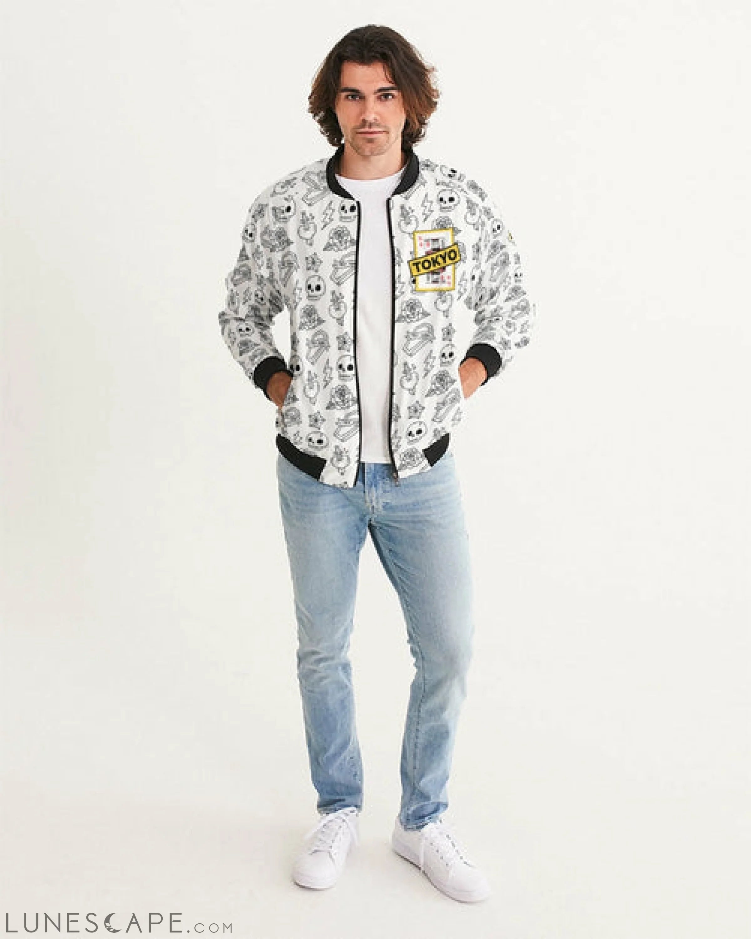 2882Sport™ Pre-Punk-Prep Men's Bomber Jacket LUNESCAPE