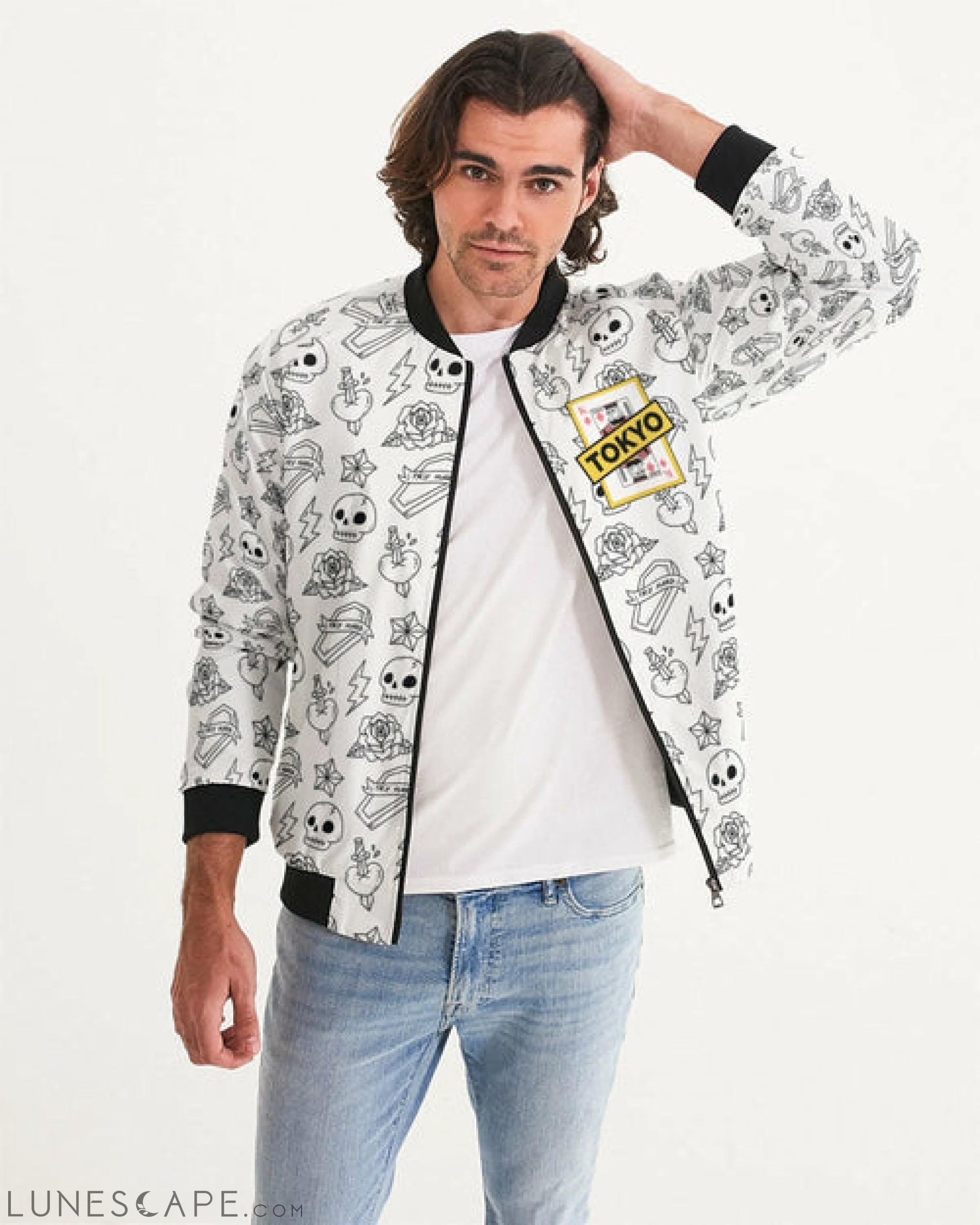 2882Sport™ Pre-Punk-Prep Men's Bomber Jacket LUNESCAPE