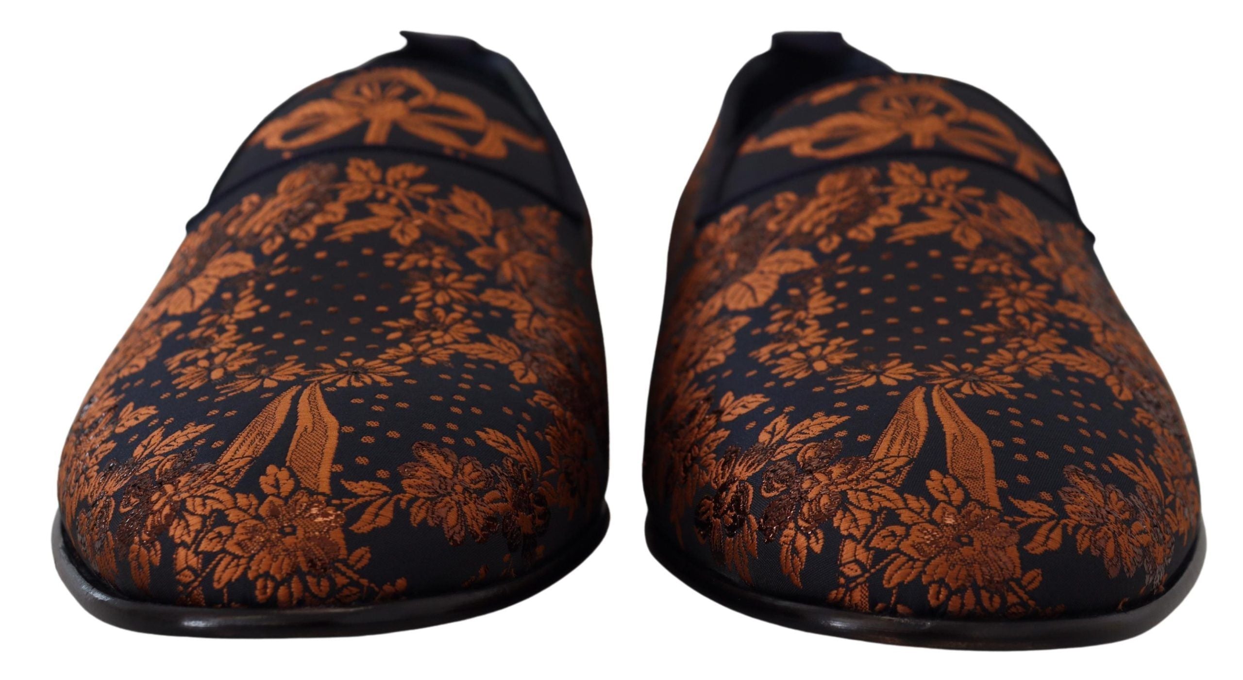 Dolce & Gabbana Blue Rust Floral Loafer