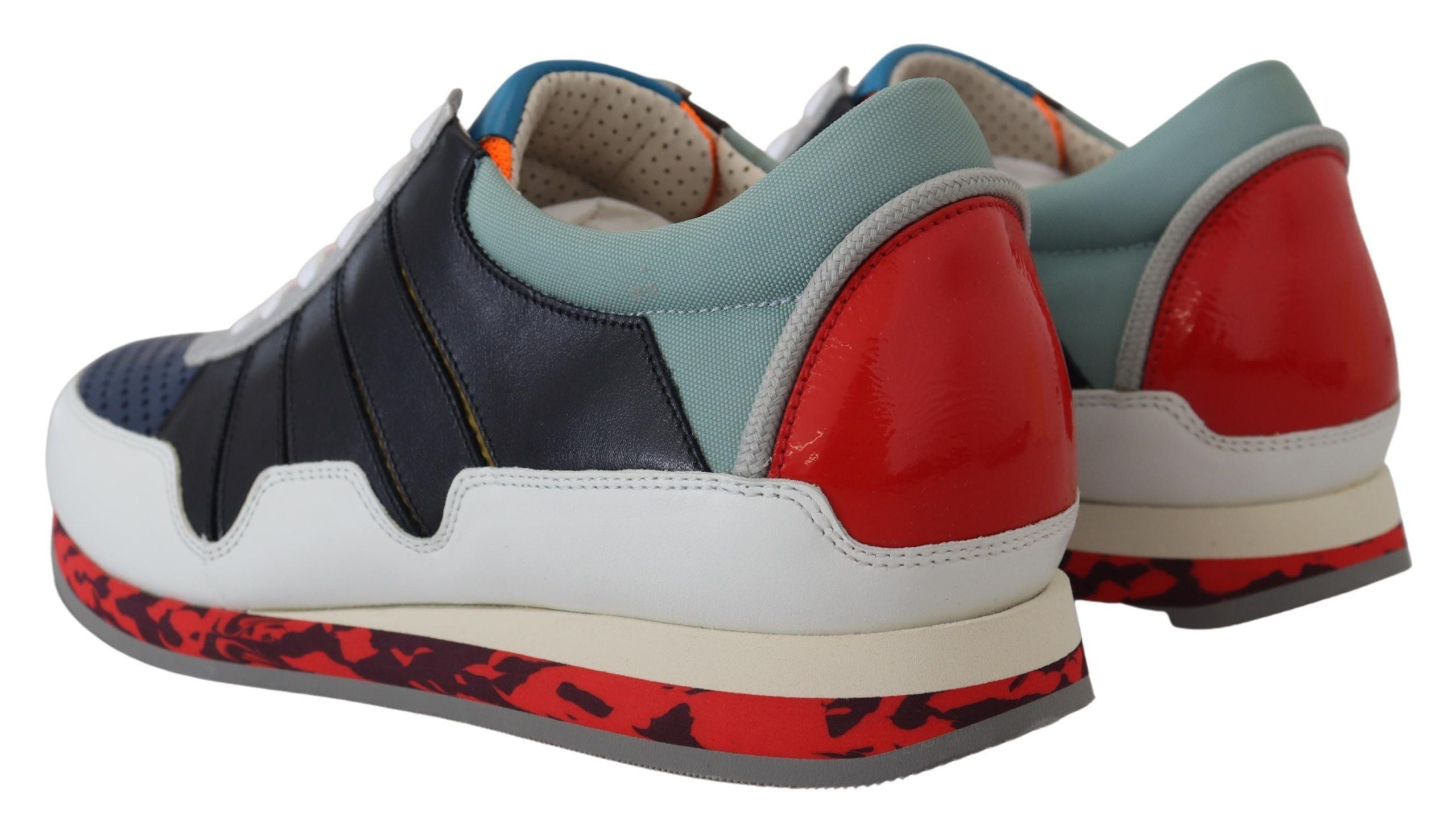 Dolce & Gabbana Multicolor Leather Sport Low Top Sneakers LUNESCAPE