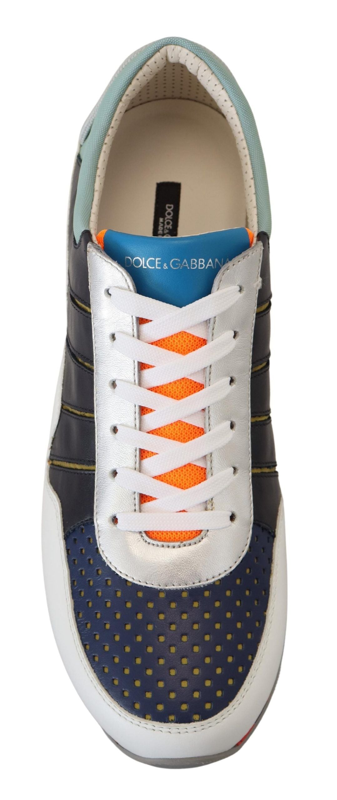 Dolce & Gabbana Multicolor Leather Sport Low Top Sneakers LUNESCAPE
