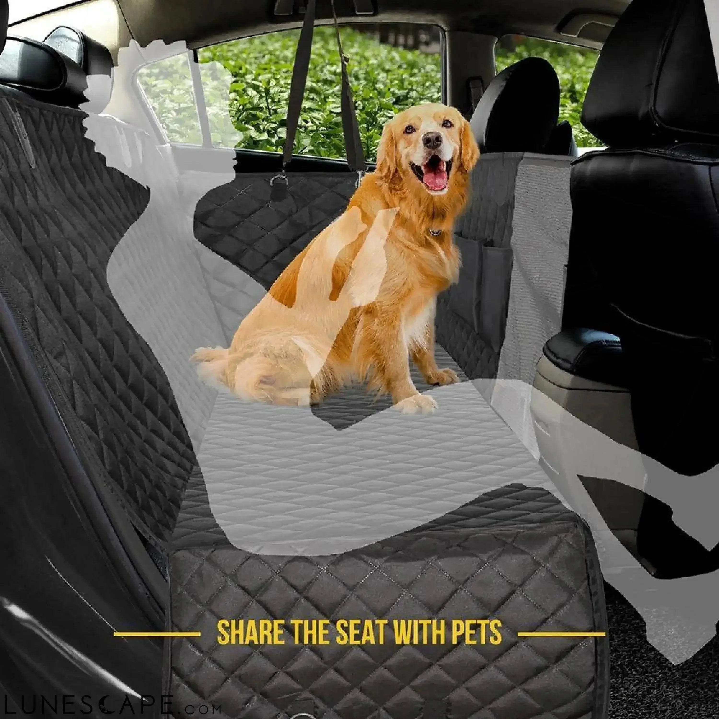 3-in-1 Waterproof Pet Carseat Cover, Hammock & Carry Case LUNESCAPE