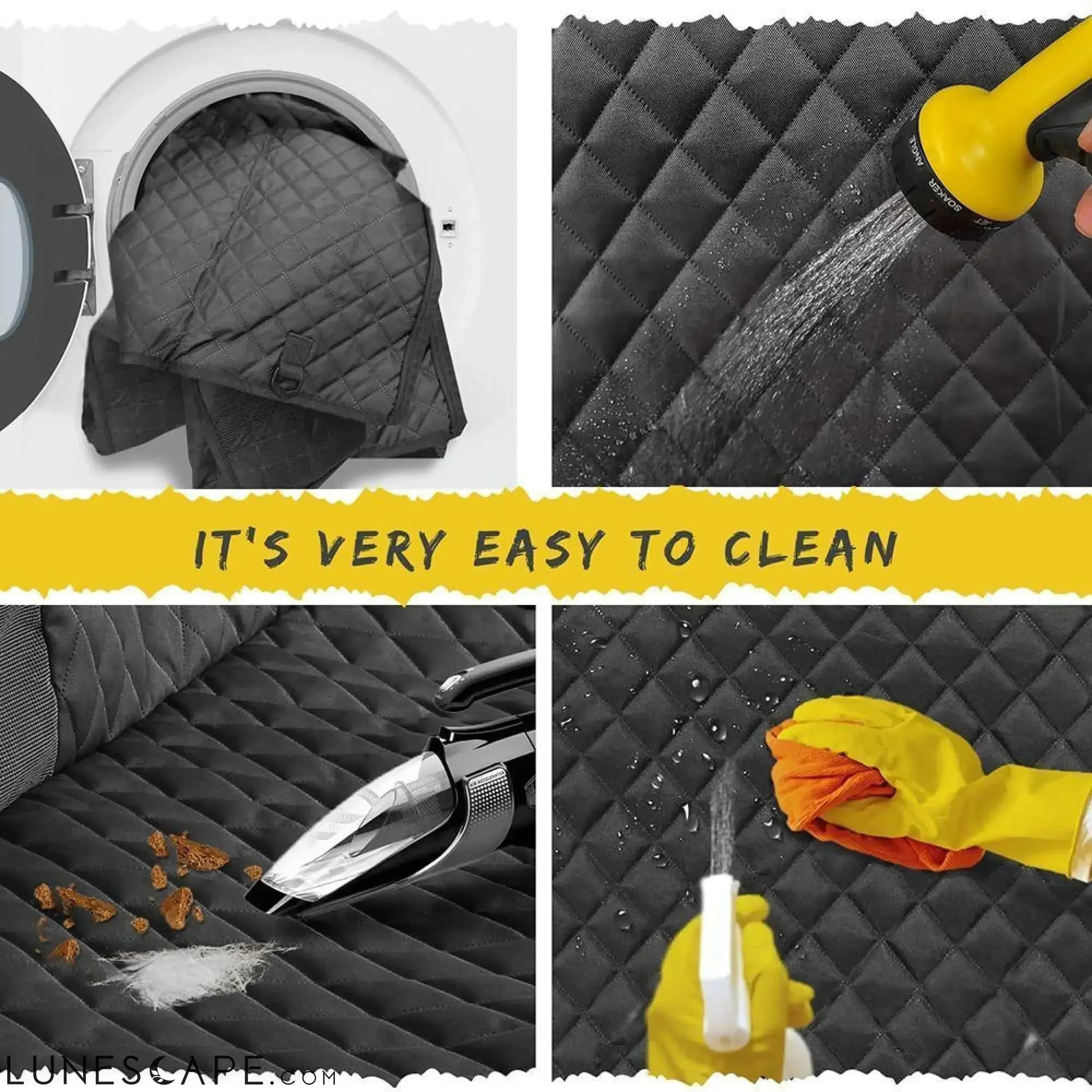 3-in-1 Waterproof Pet Carseat Cover, Hammock & Carry Case LUNESCAPE