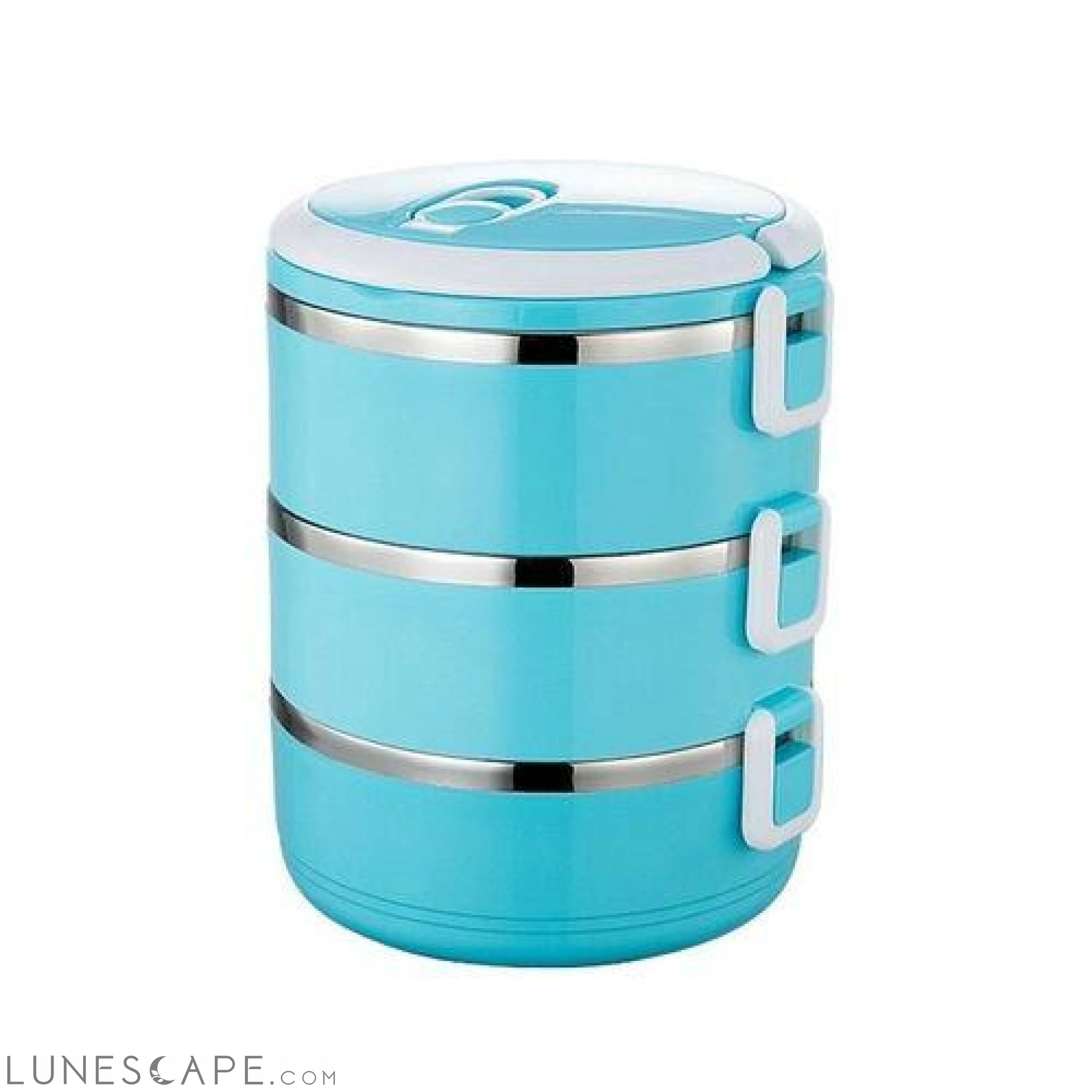3-Tier Stackable Thermal Lunchbox - Purple LUNESCAPE