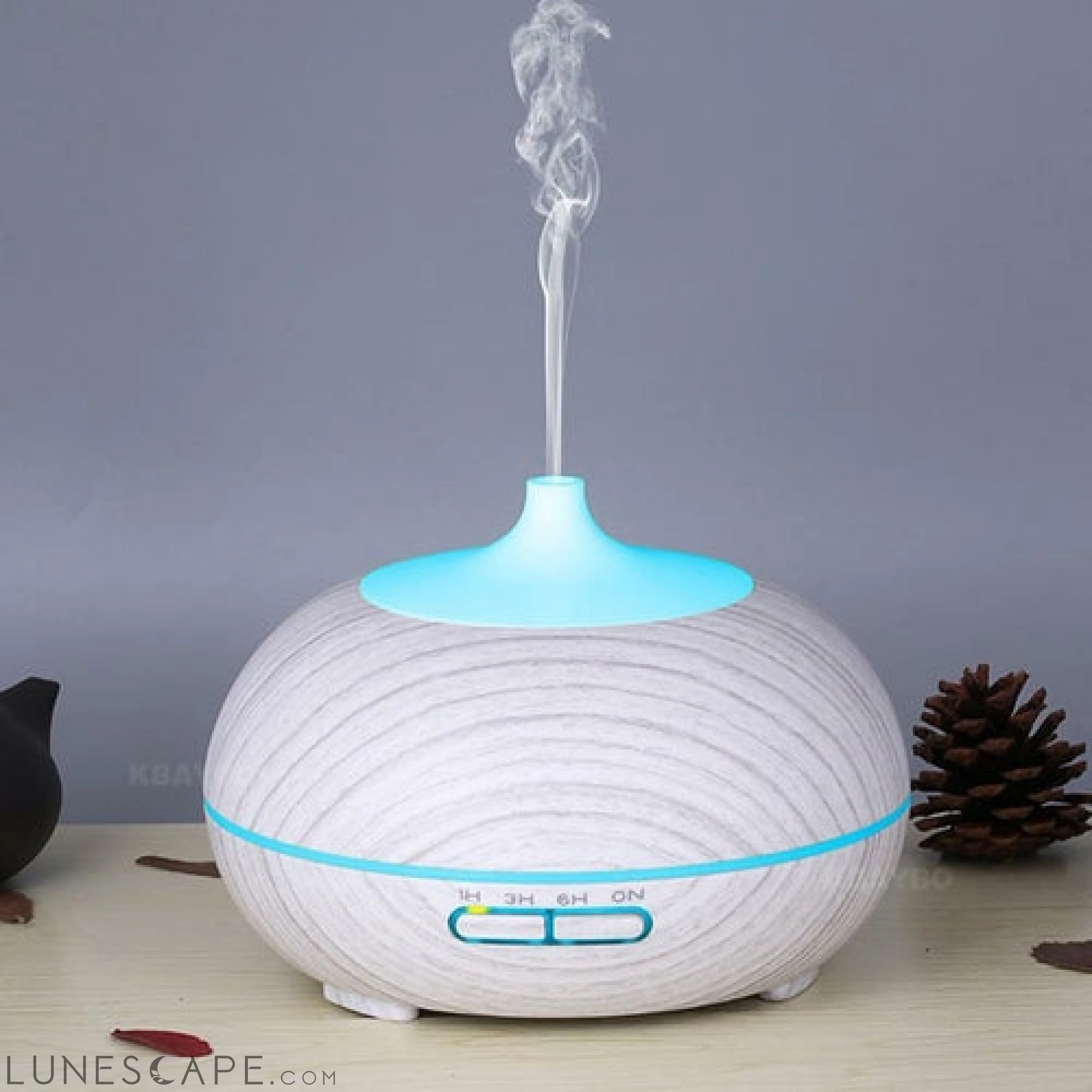 300ml Essential Oil Diffuser Ultrasonic Air Humidifier with White LUNESCAPE