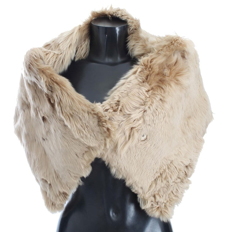 Dolce & Gabbana Beige Alpaca Collar Scarf LUNESCAPE