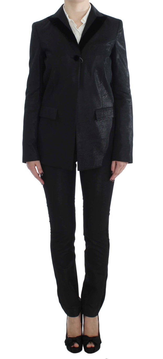 Exte Black One Button Three Piece Suit LUNESCAPE