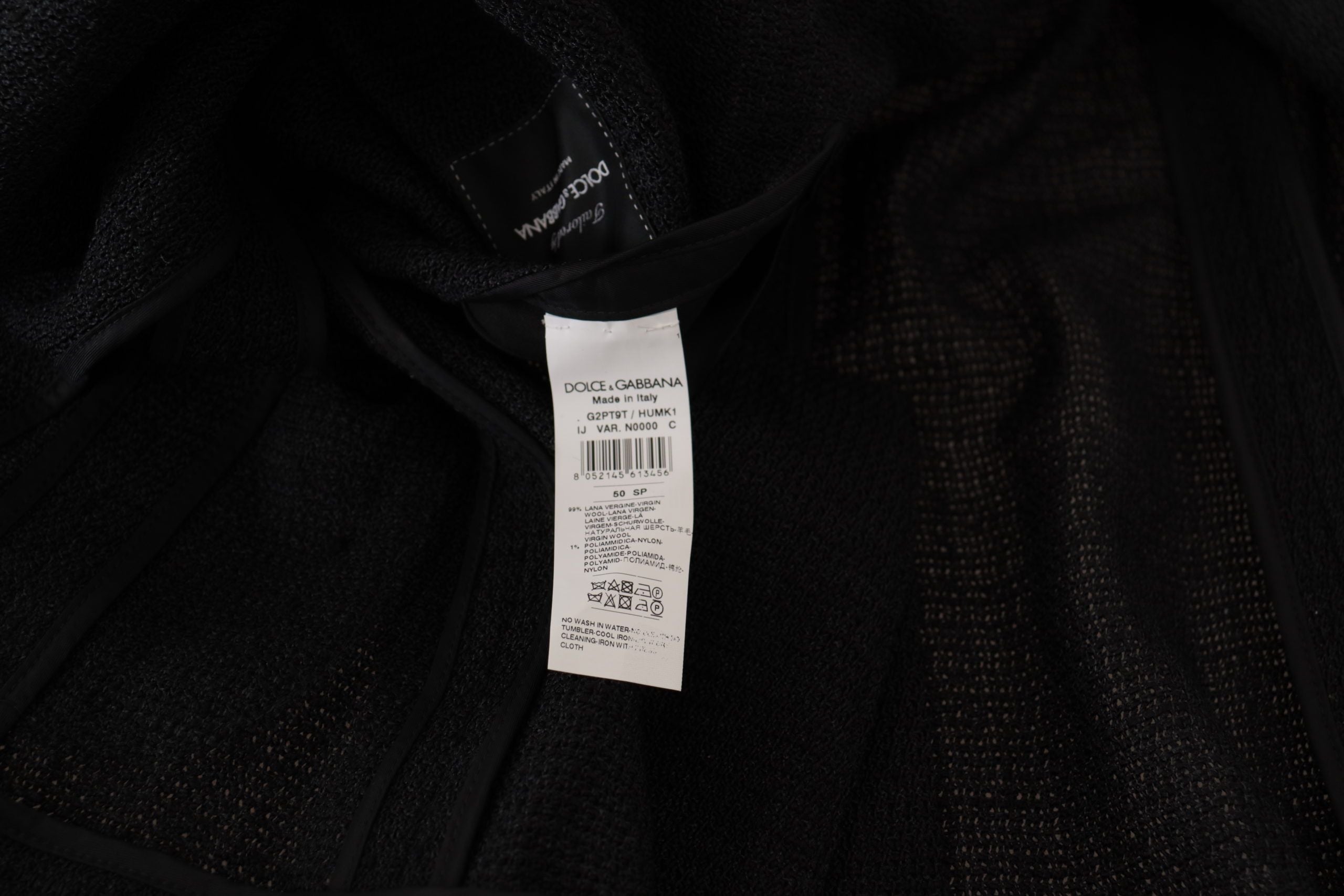 Dolce & Gabbana Black Single Breasted Coat Men Blazer