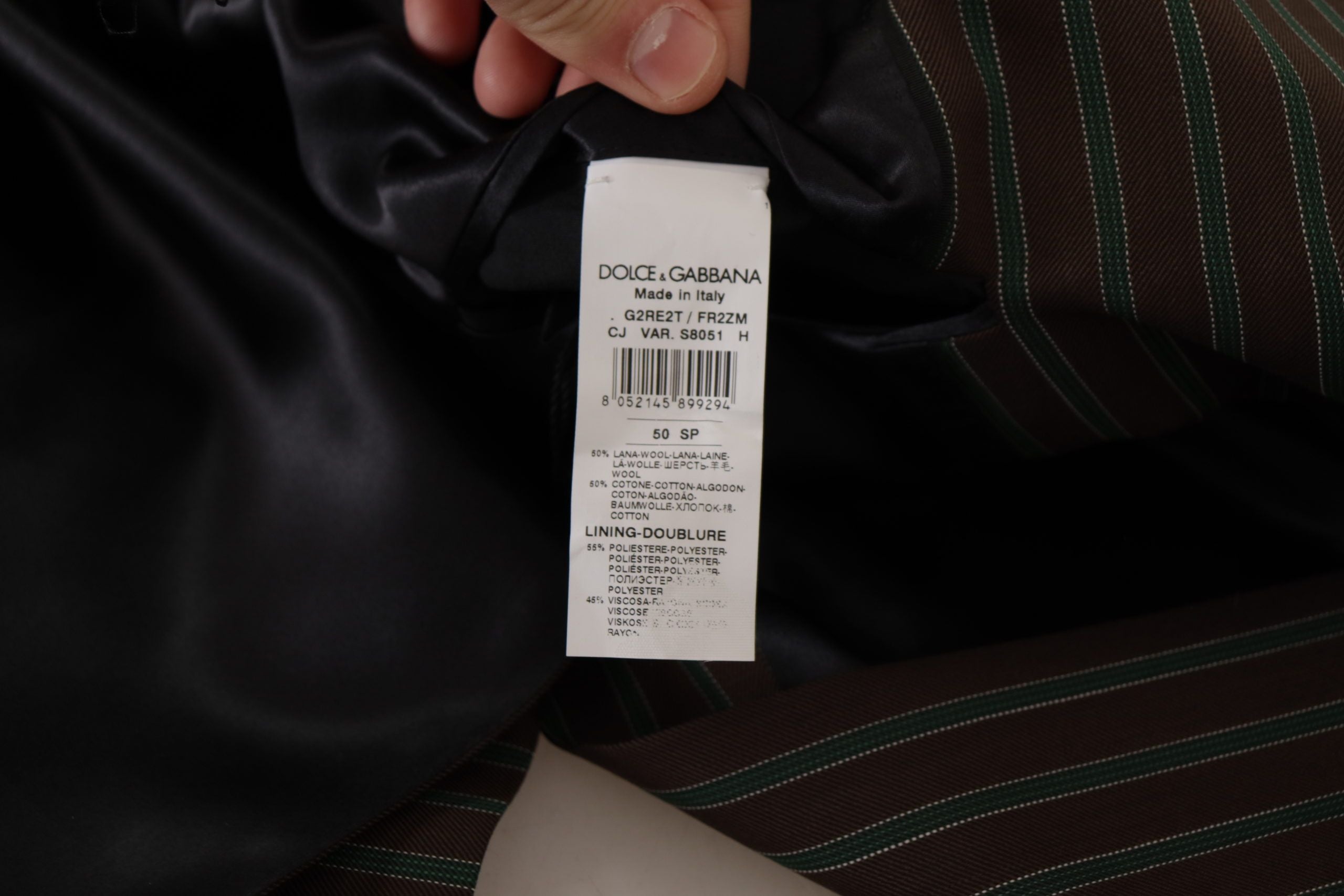 Dolce & Gabbana Multicolor Stripes Double Breasted Blazer