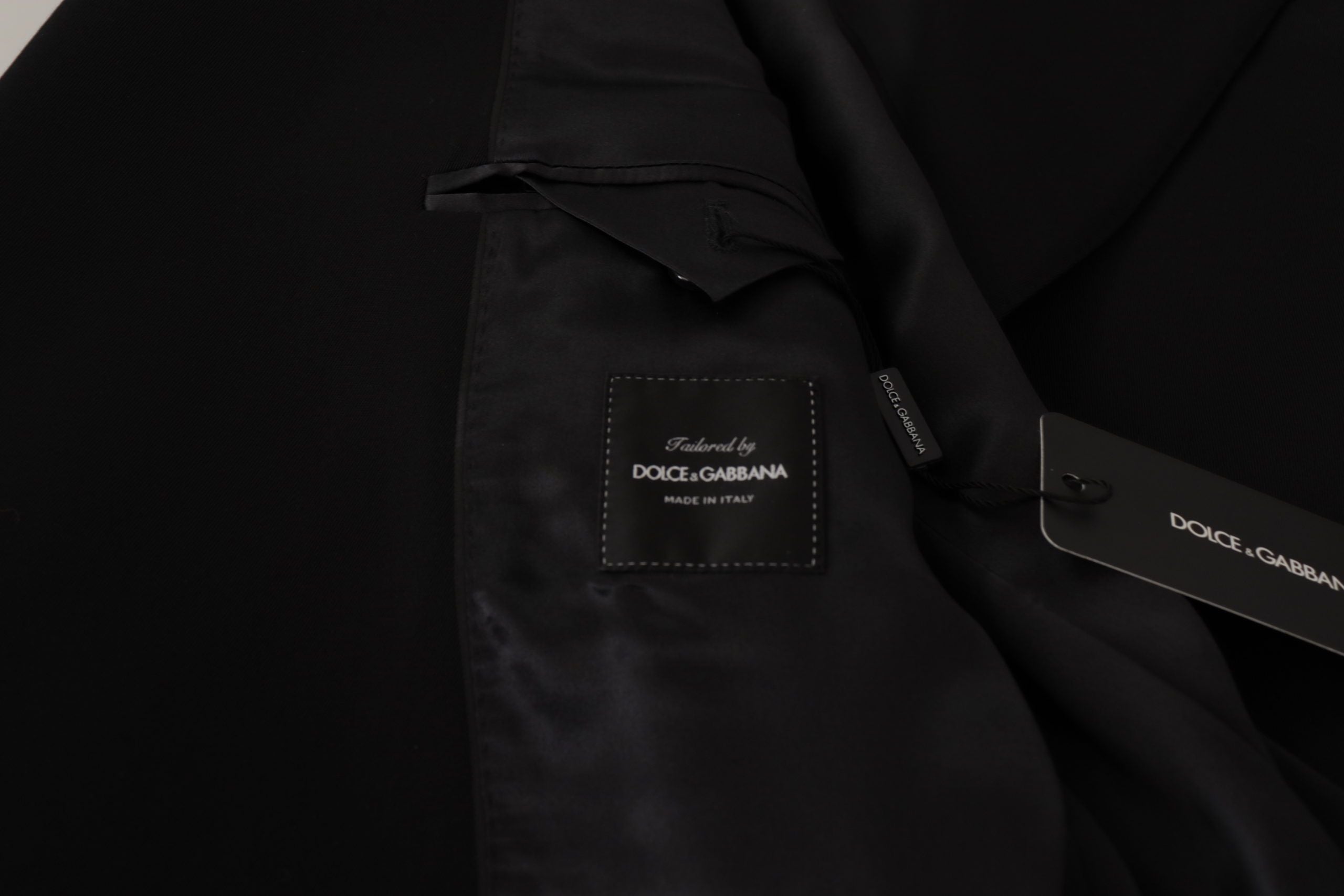 Dolce & Gabbana Black Wool Single Breasted Jacket Blazer