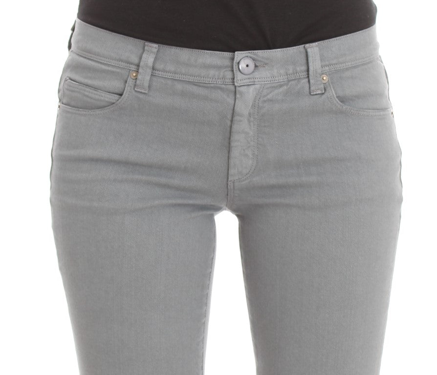 Ermanno Scervino Blue Cotton Blend Slim Fit Bootcut Jeans LUNESCAPE