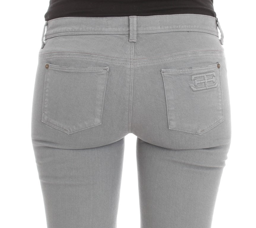 Ermanno Scervino Blue Cotton Blend Slim Fit Bootcut Jeans LUNESCAPE
