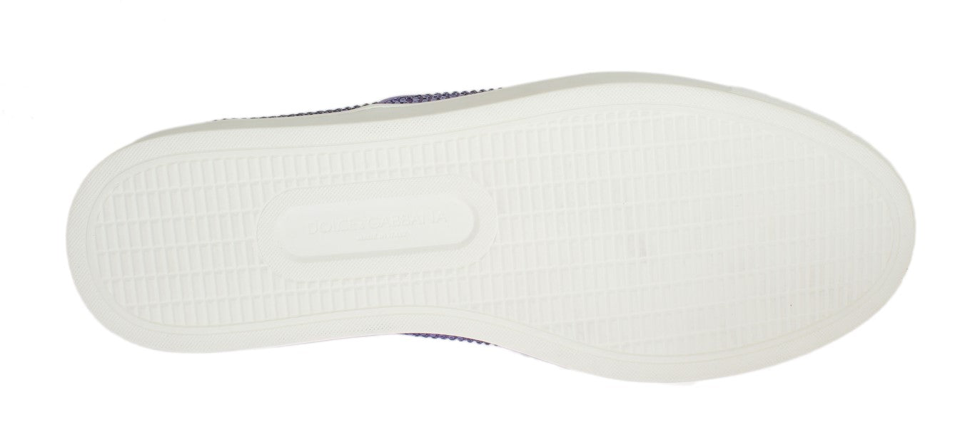 Dolce & Gabbana Purple Strass Canvas Logo Sneakers LUNESCAPE