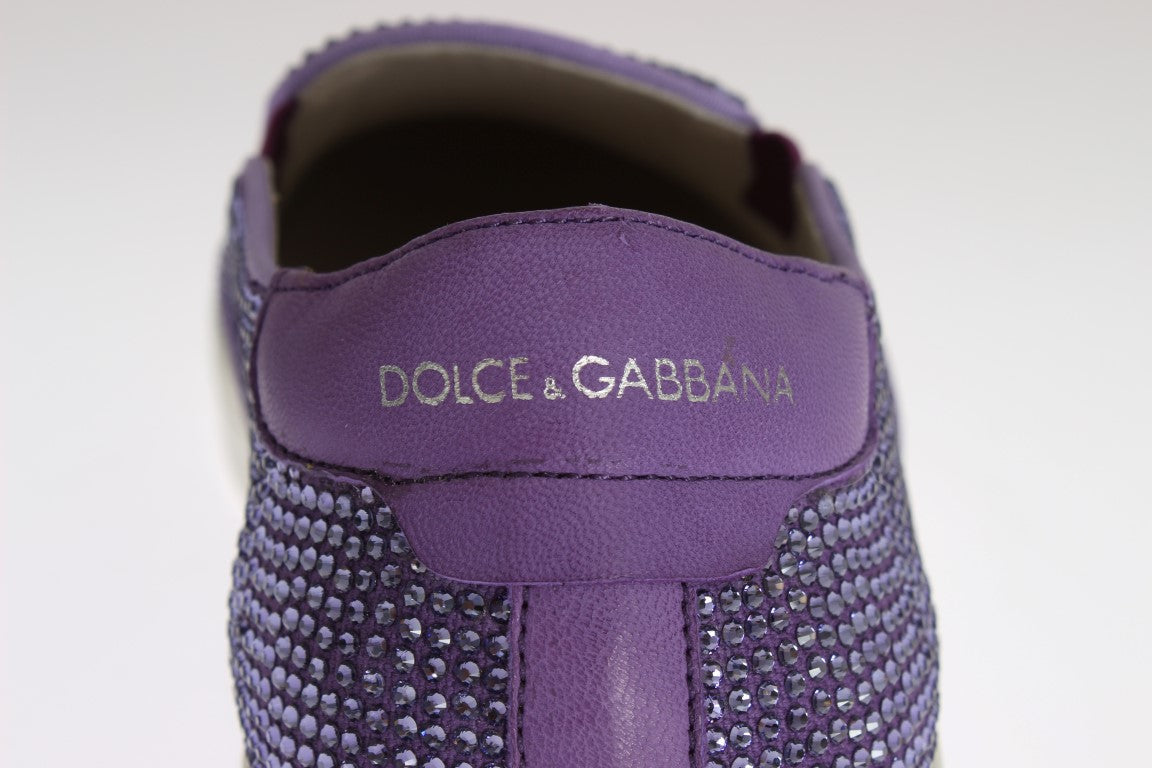 Dolce & Gabbana Purple Strass Canvas Logo Sneakers LUNESCAPE