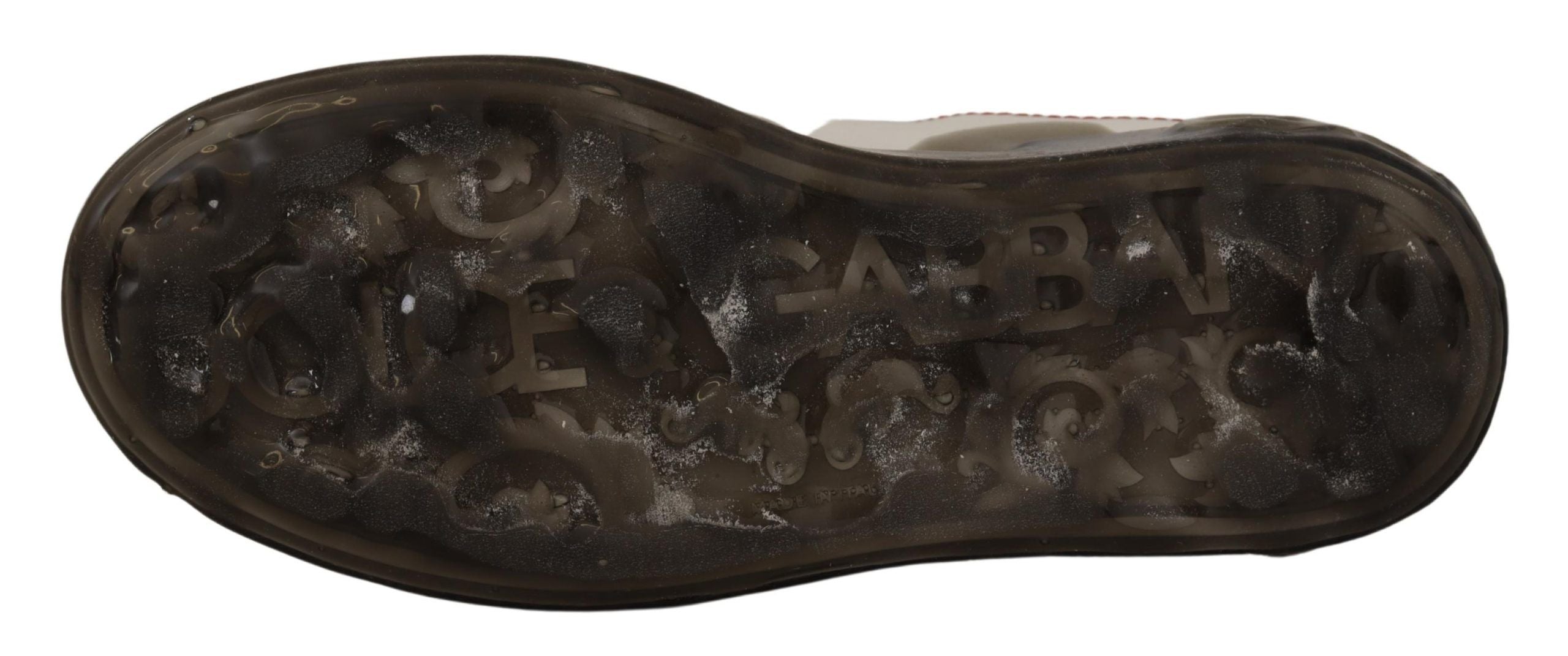 Dolce & Gabbana White Leather Shoes Womens Logo Portofino Sneakers LUNESCAPE