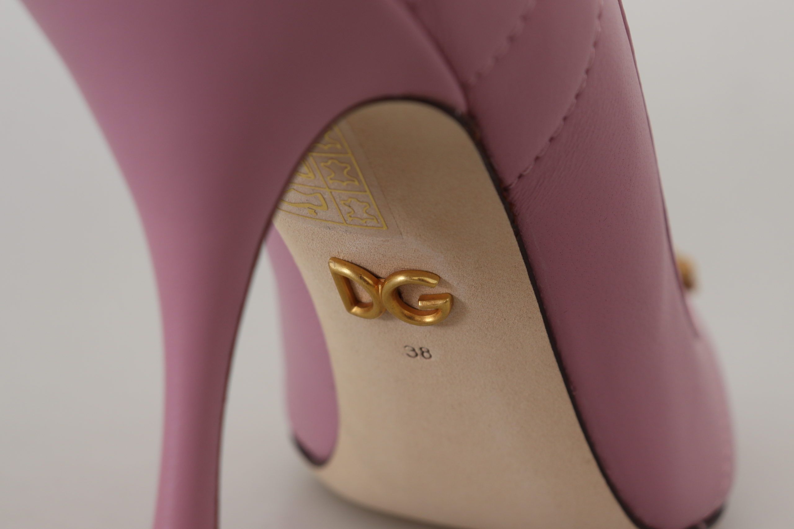 Dolce & Gabbana Pink Leather Heart DEVOTION Heels Pumps Shoes LUNESCAPE