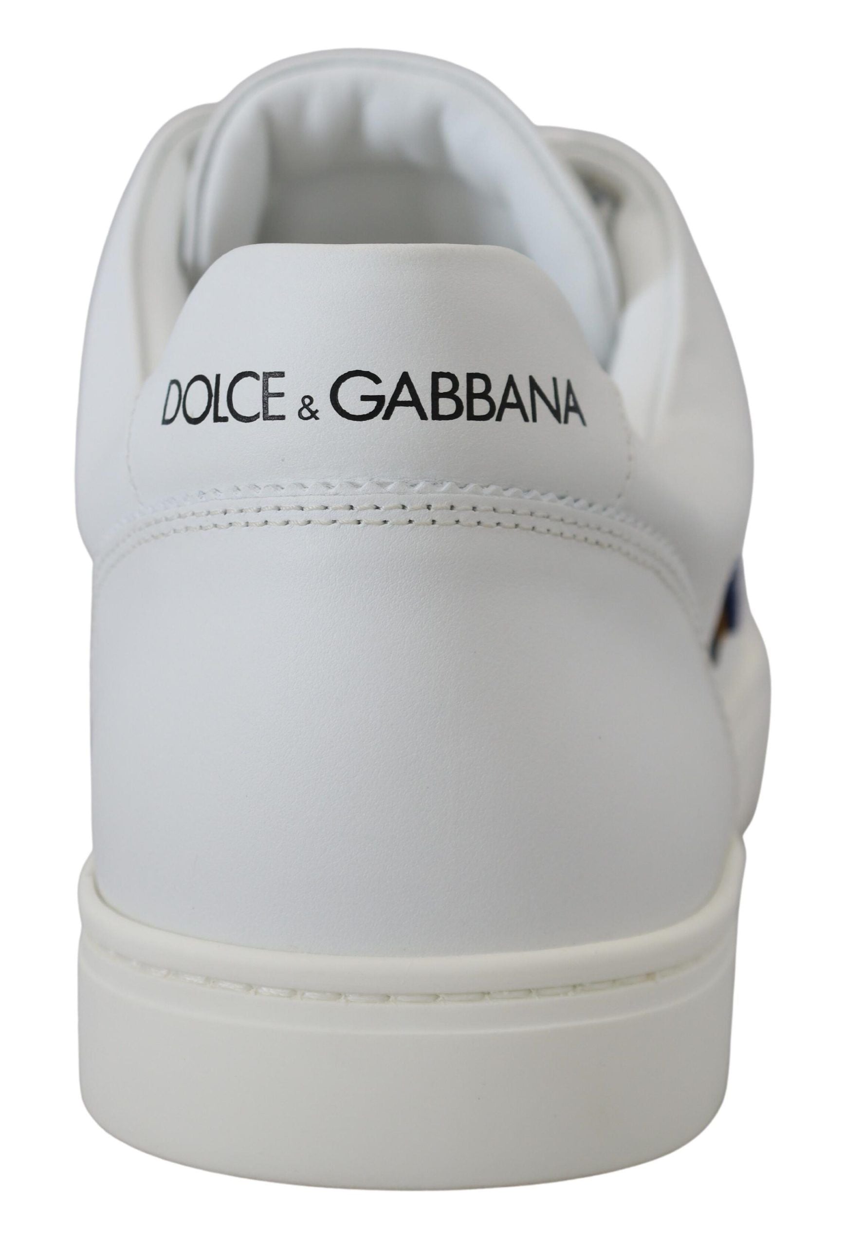 Dolce & Gabbana White Leather DG Logo Casual Sneakers Shoes LUNESCAPE