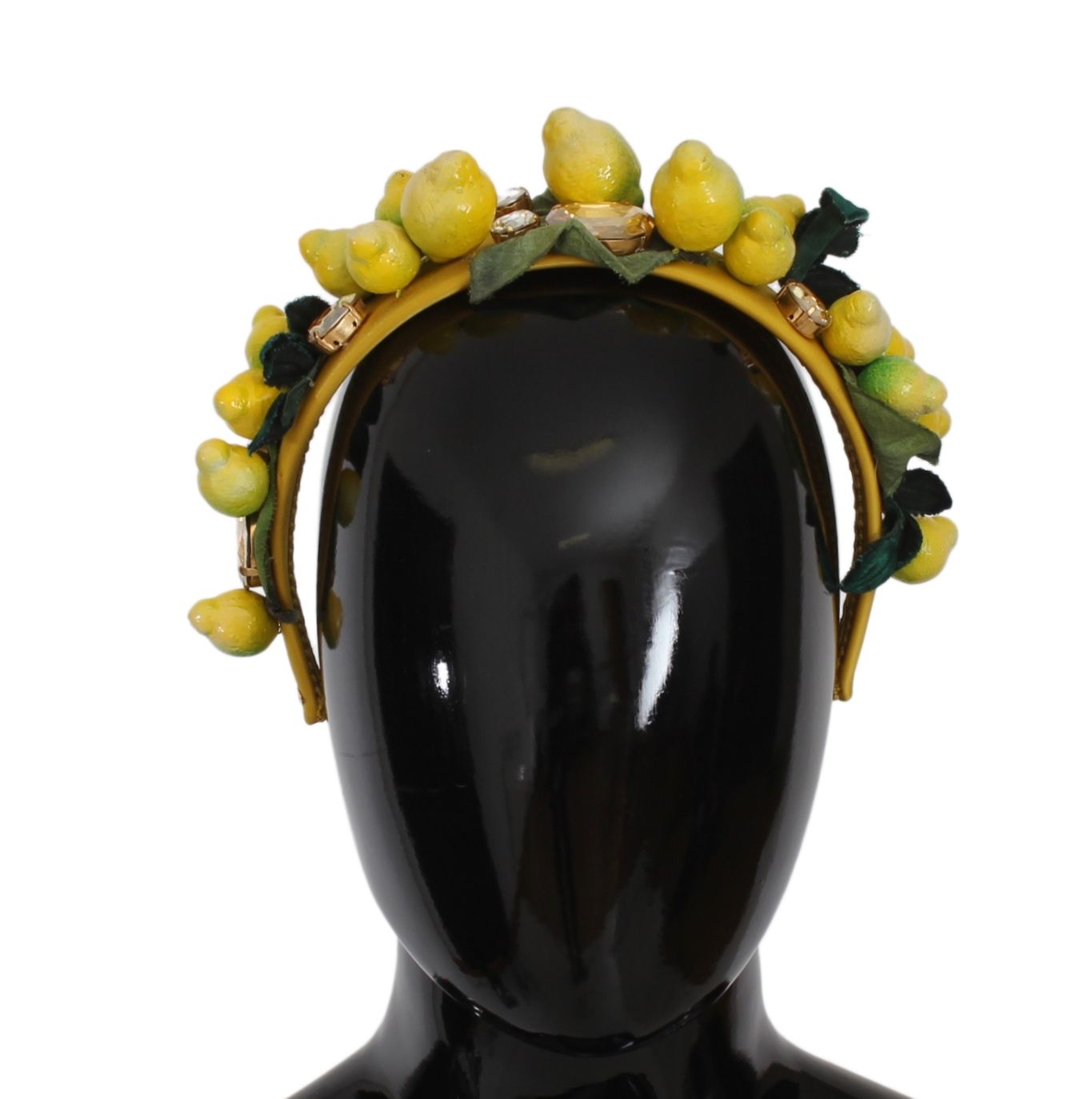 Dolce & Gabbana Yellow Lemons Sicily Crystal Diadem Tiara Headband LUNESCAPE