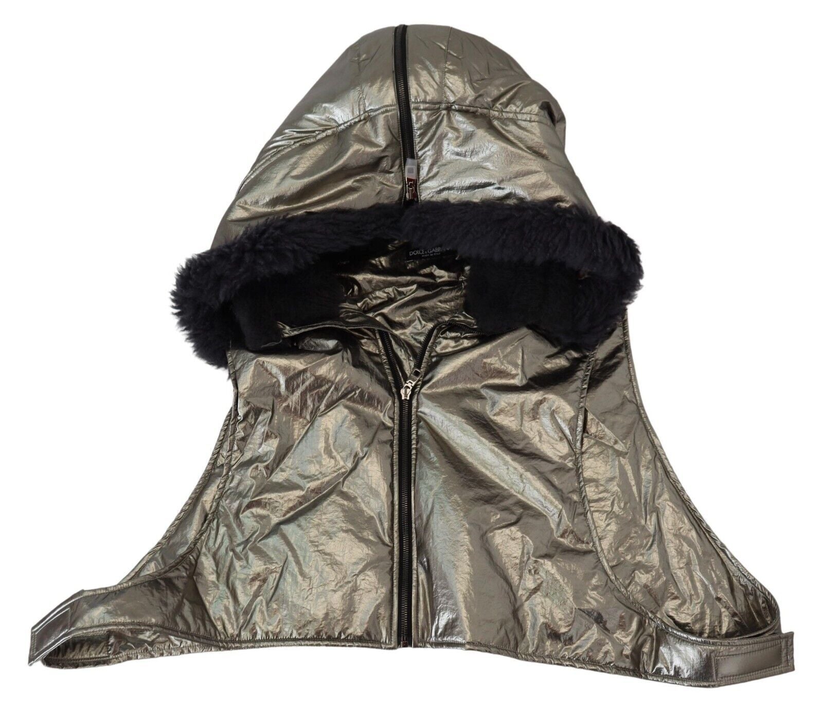 Dolce & Gabbana Silver Fur Balaclava