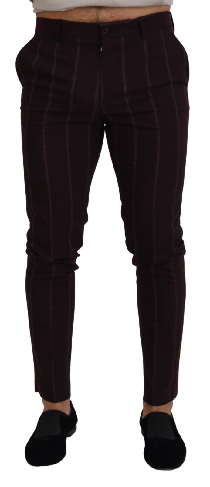 Dolce & Gabbana Elegant Brown Wool Blend Trousers LUNESCAPE