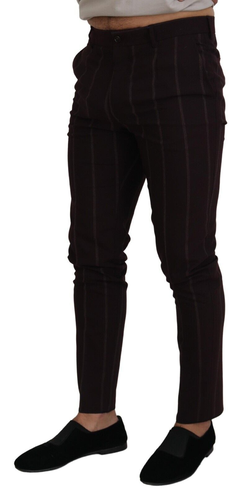 Dolce & Gabbana Elegant Brown Wool Blend Trousers LUNESCAPE