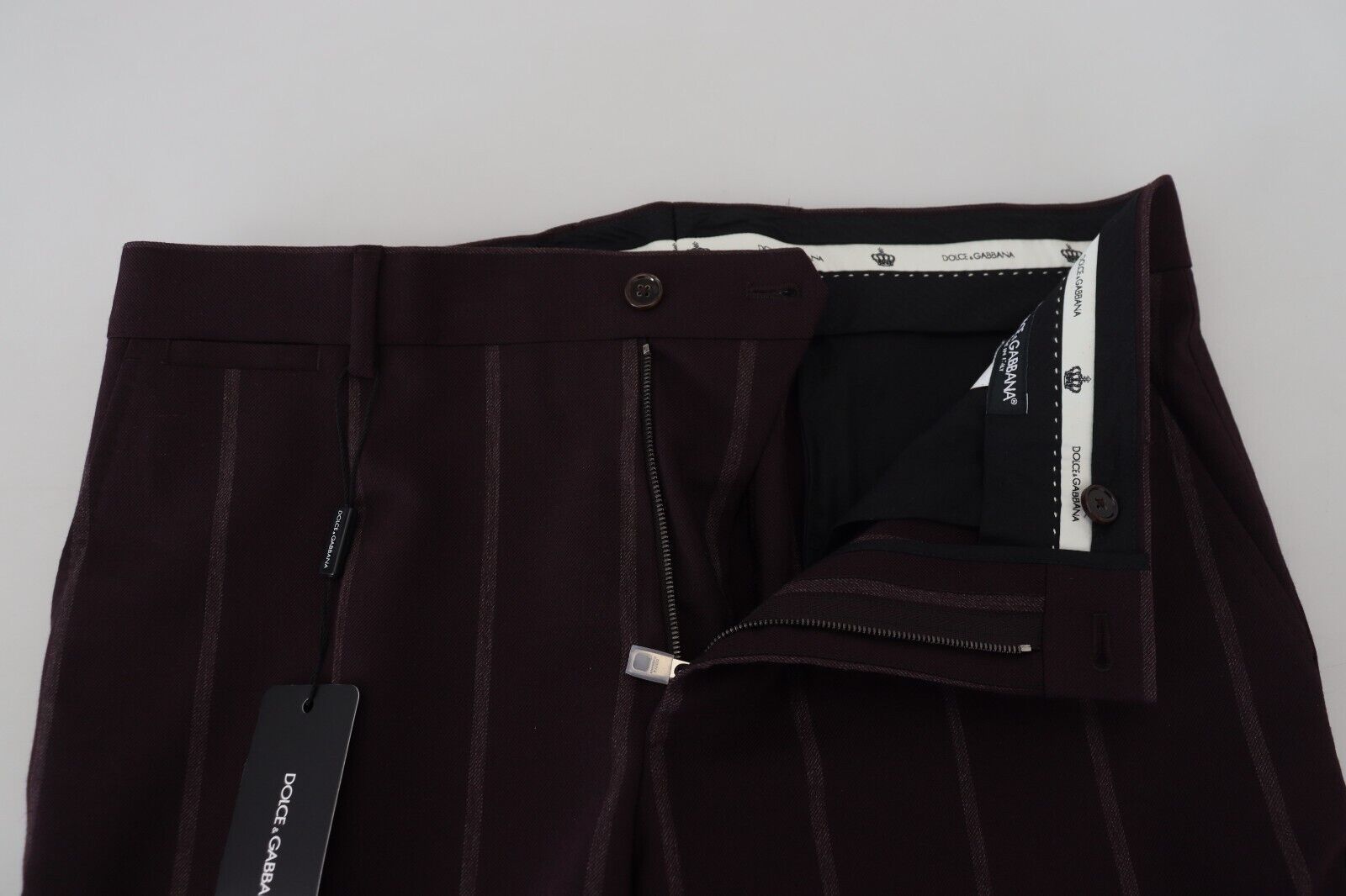Dolce & Gabbana Elegant Brown Wool Blend Trousers LUNESCAPE