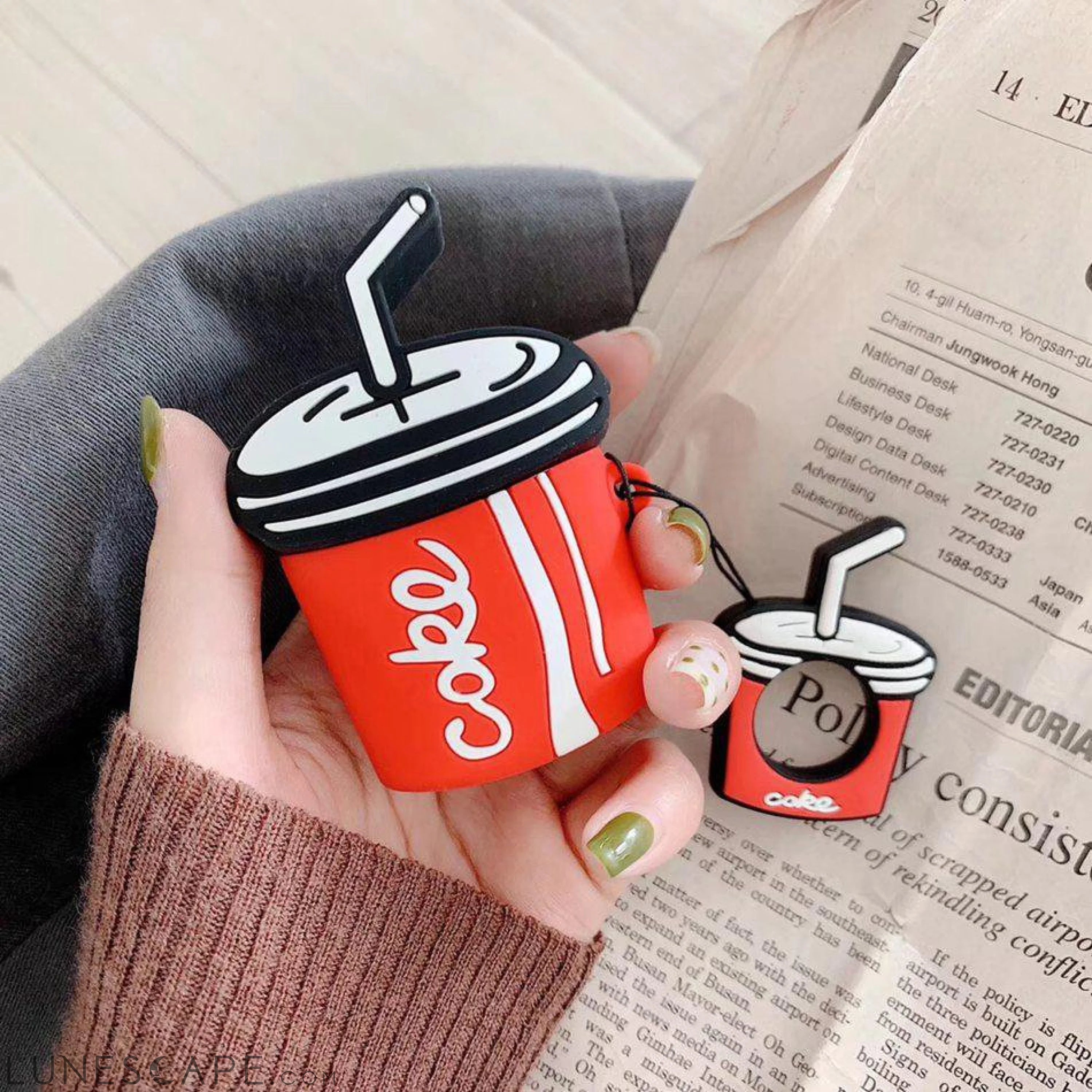 3D Cartoon Coke Drink AirPods Case LUNESCAPE