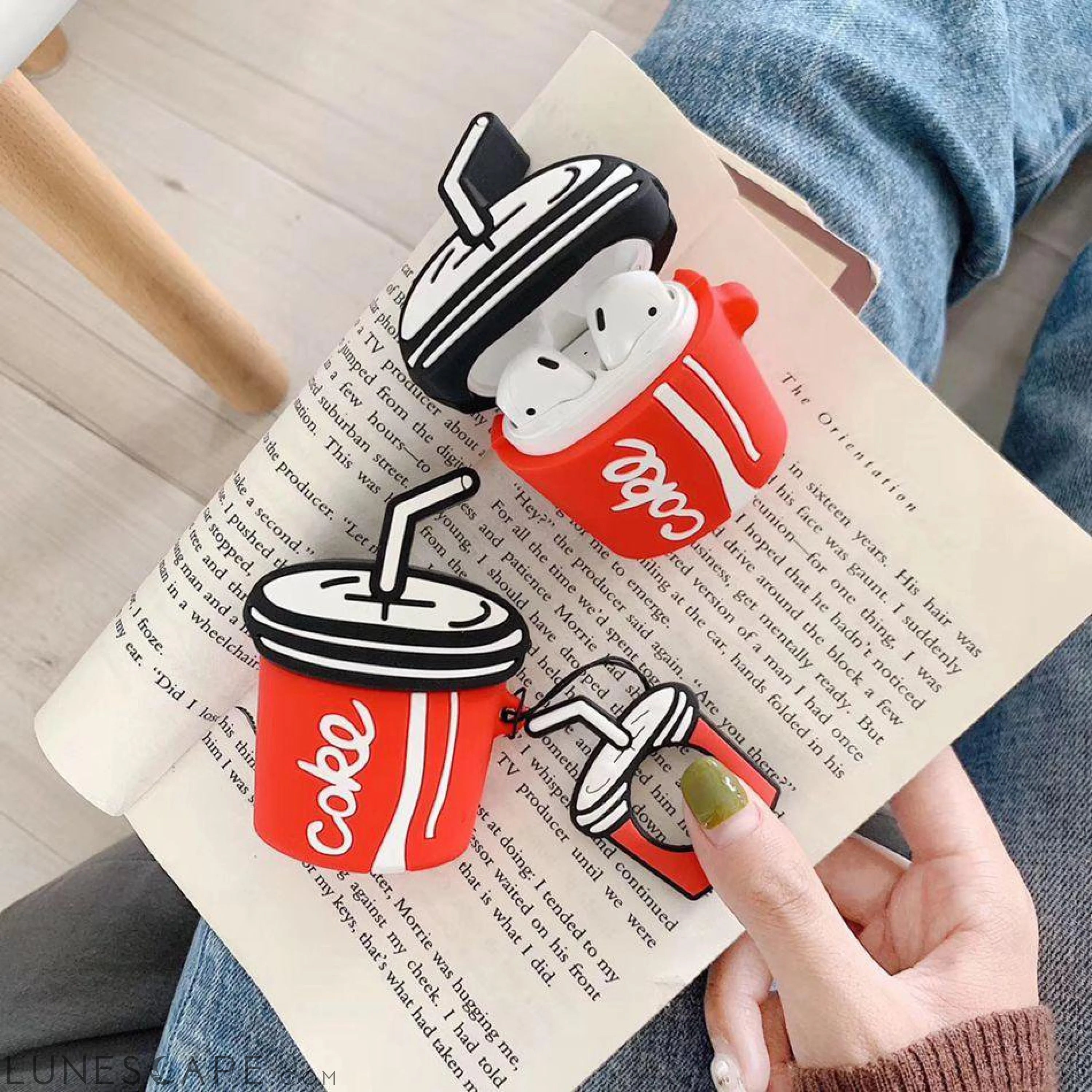 3D Cartoon Coke Drink AirPods Case LUNESCAPE